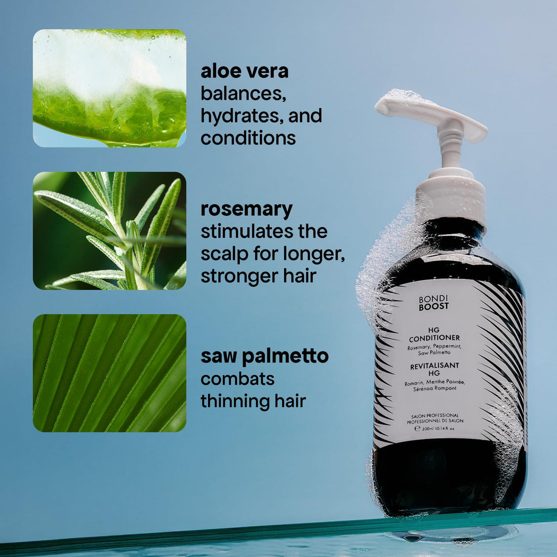 BONDIBOOST HG Conditioner [16.90 fl oz], Promotes Healthy Scalp + Follicles, Reduce Split Ends + Gain Thicker + Fuller + Healthier Hair for Women + Men, Vegan + Cruelty-Free, Australian Made