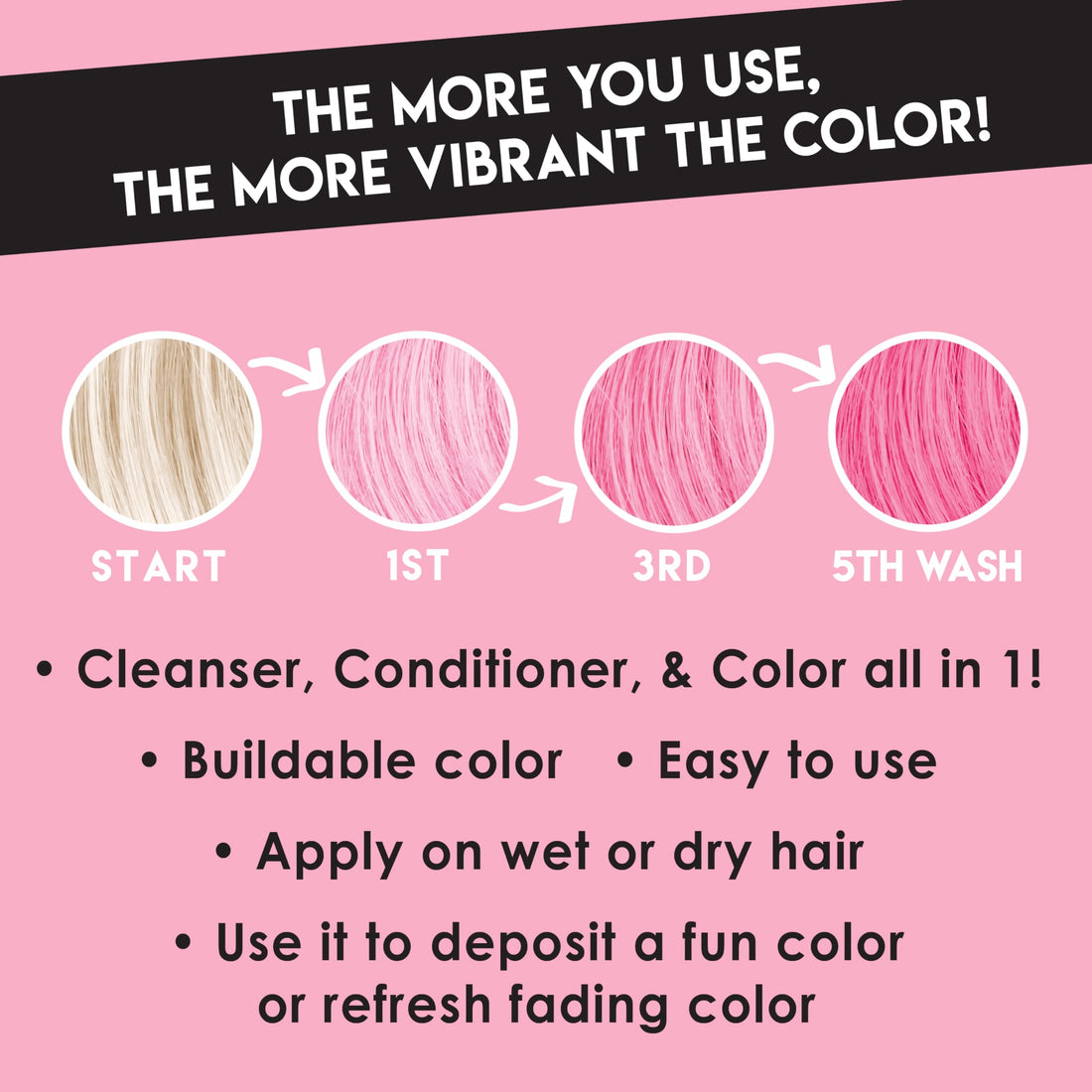 Color Lux Color Cleansing Conditioner, Blush, 3-in-1 Color Depositing Formula, Vegan, Sulfate-Free, Paraben-Free, 8.25 oz