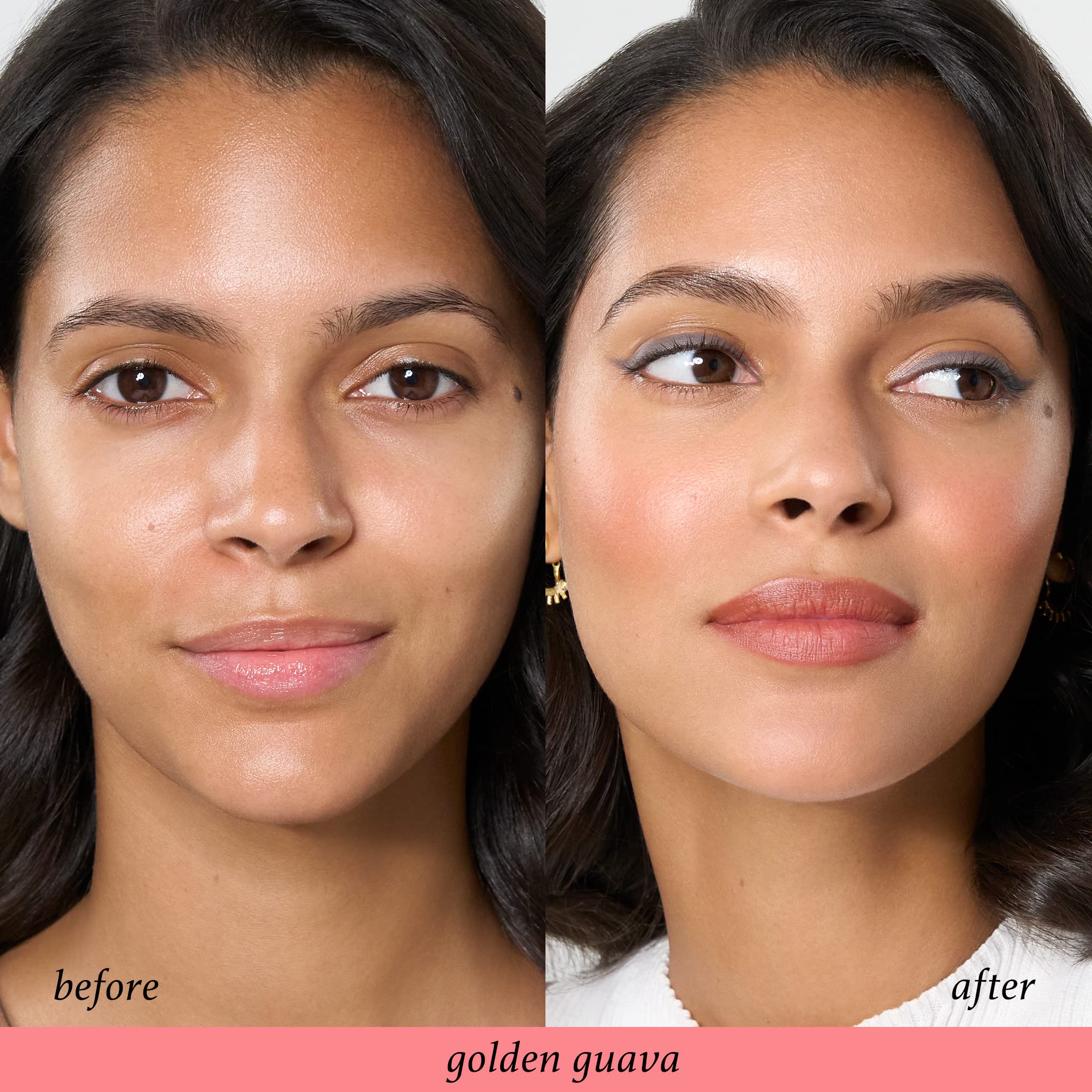 Julep Skip The Brush CrÃƒ¨me To Powder Cream Blush Stick For Cheeks, Eyes & Lips, Golden Guava