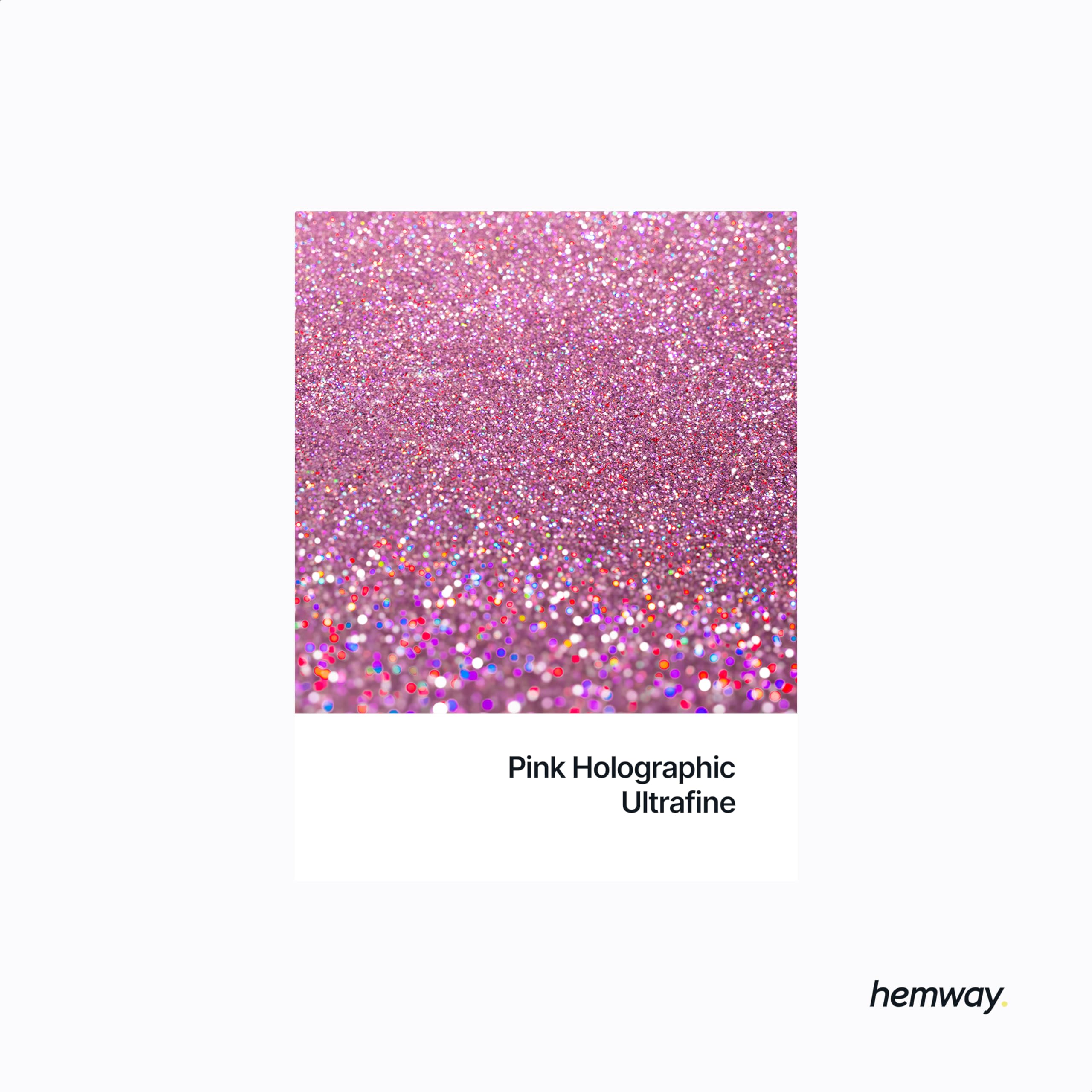 Hemway Premium Ultra Sparkle Glitter Multi Purpose Metallic Flake for Arts Crafts Nails Cosmetics Resin Festival Face Hair - Pink Holographic - Ultrafine (1/128 0.008 0.2mm) 100g / 3.5oz