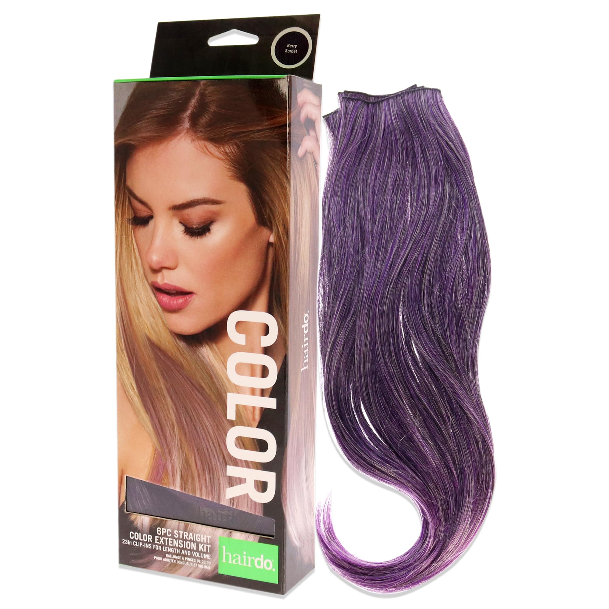 Hairdo Straight Color Extension Kit - Berry Sorbet for Women - 6 X 23 Inch Hair Extension