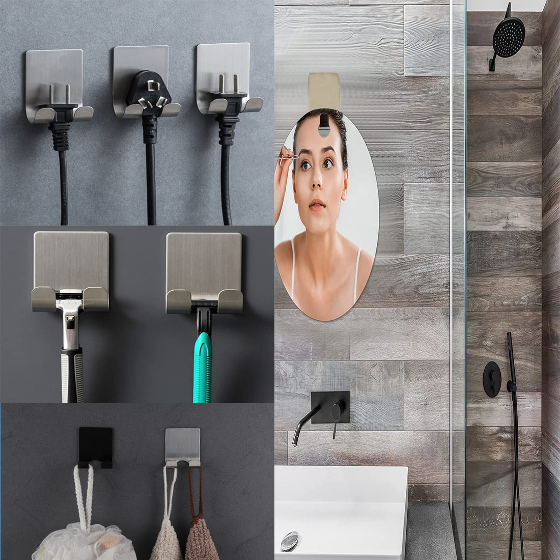 Deluxe Larger Anti-Fog Shower Mirror| Fogless Bathroom Shaving Mirror | Long-Lasting Removable Adhesive Hook and Razor Holder | Bathroom Accessories (10 X 7.87)