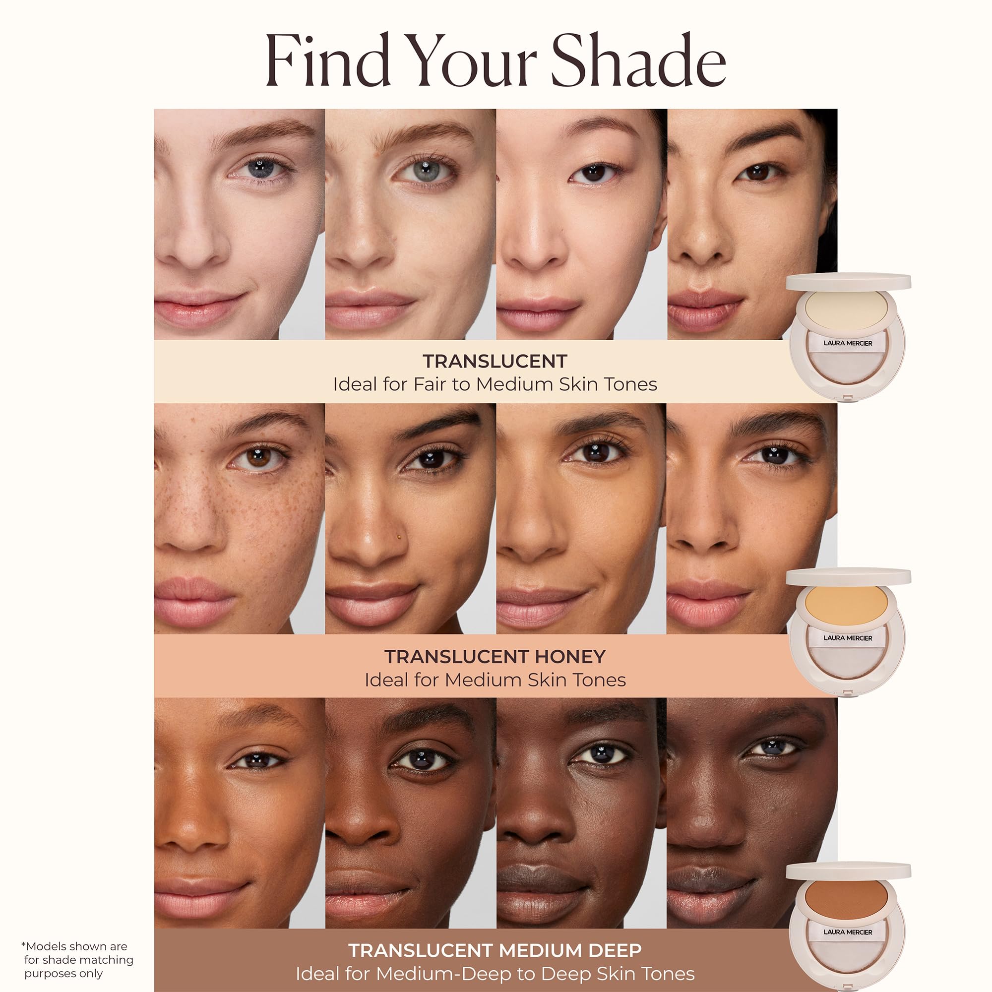 Laura Mercier Ultra-Blur Talc-Free Waterproof Translucent Pressed Setting Powder, 16HR Weightless Wear and Shine Control, Hyaluronic Acid Infused for 24HR Hydration, Natural Finish, Translucent