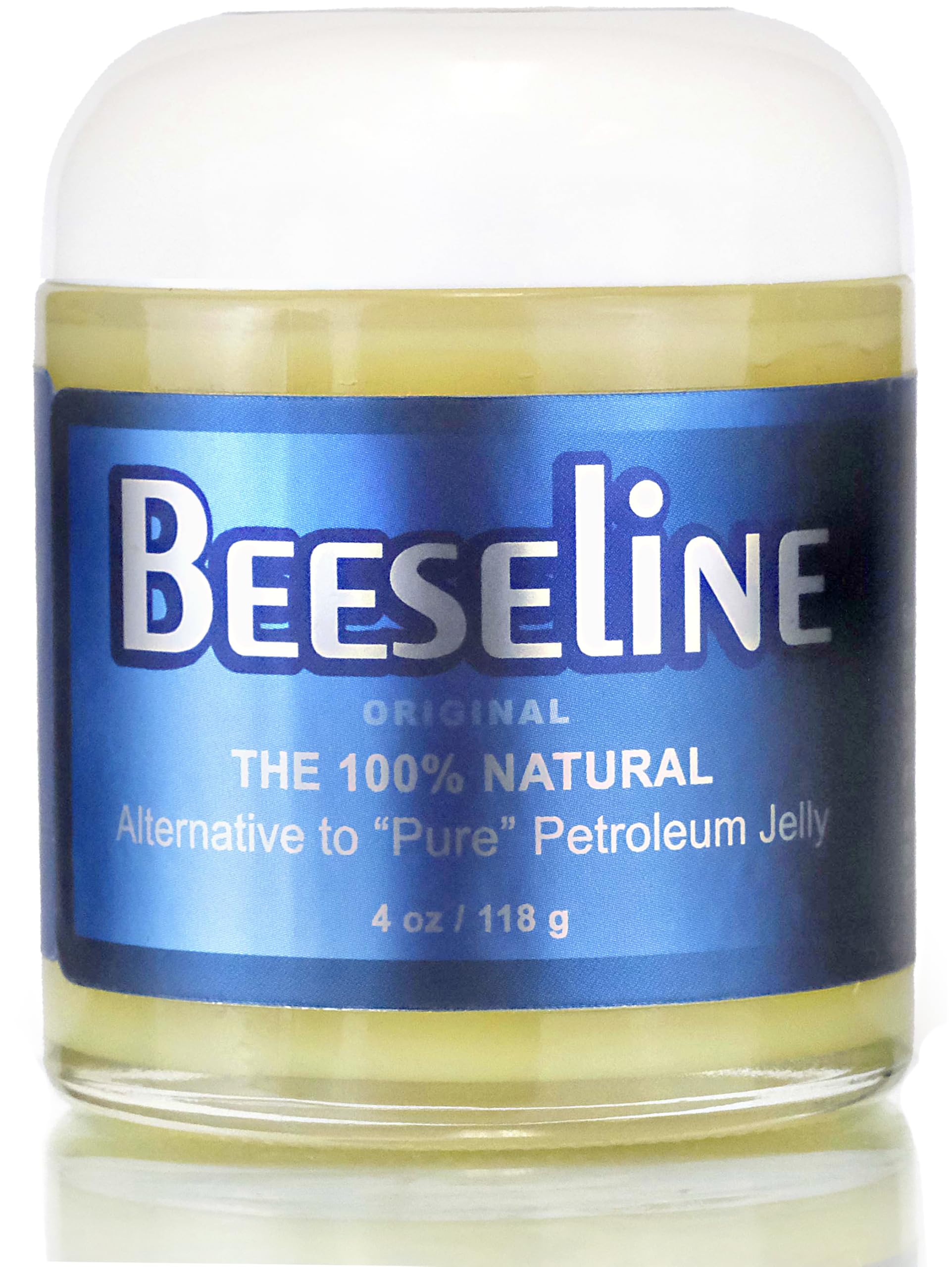 Beesalene Original Unpetroleum - 100% Natural & Hypoallergenic Alternative to Petroleum Jelly - Lips, Hands, Baby, Makeup Remover and More (Glass Jar) (4 oz)