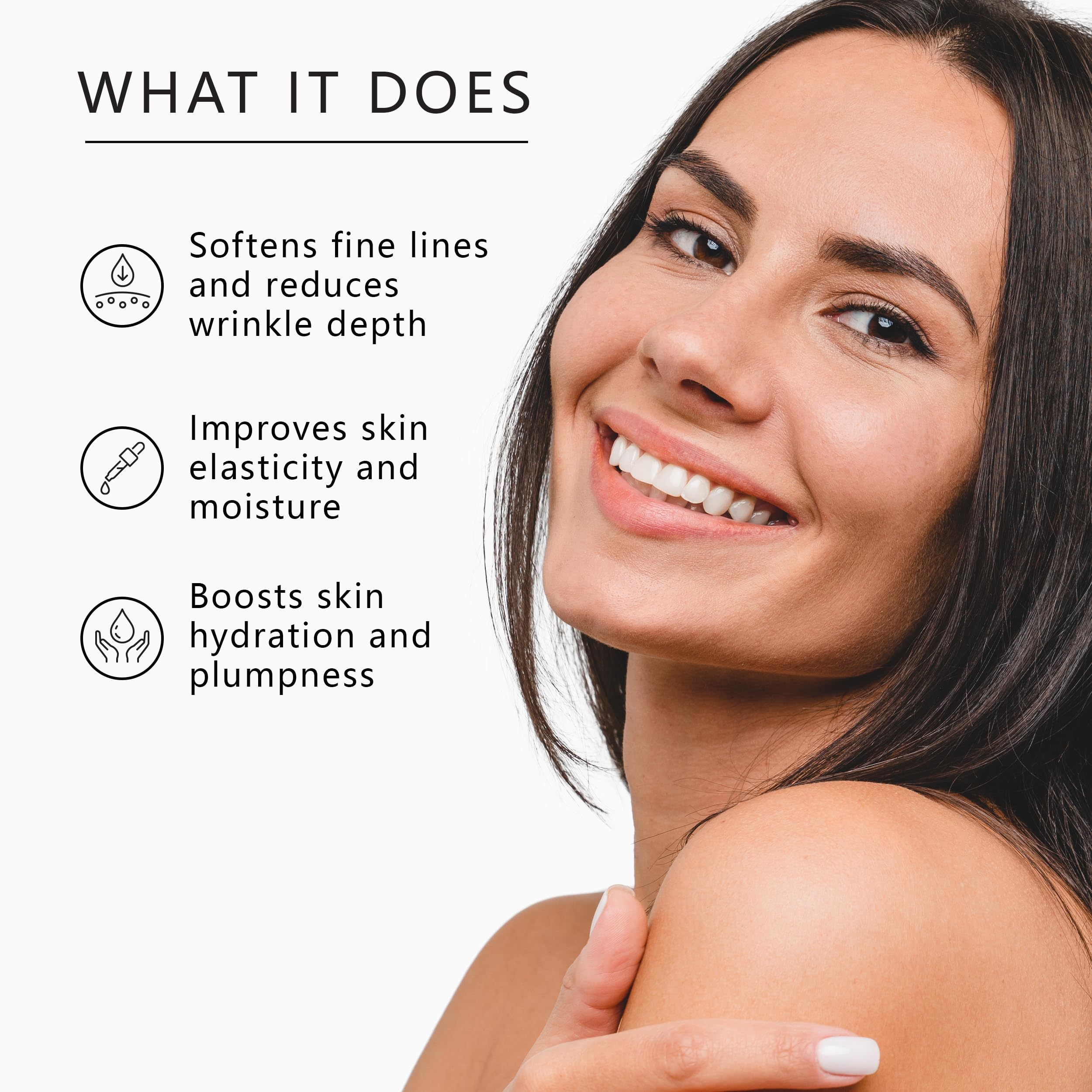 Asterwood Matrixyl 3000 + Argireline Serum with Hyaluronic Acid - Anti-Aging and Anti-Wrinkle - Peptides Serum For Face, 29ml/1 oz