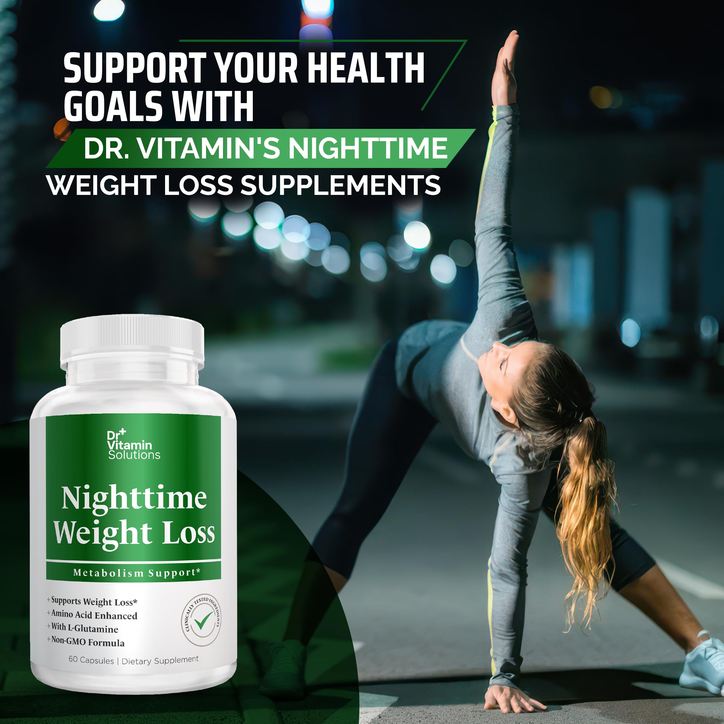 Dr Vitamin Nighttime Fat Burner Supplements - Appetite Suppressants for Weight Loss - Night-Time Fat Burner for Women and Men Supporting Sleep & Relaxation - Metabolism Booster Weight Loss Pills - 60