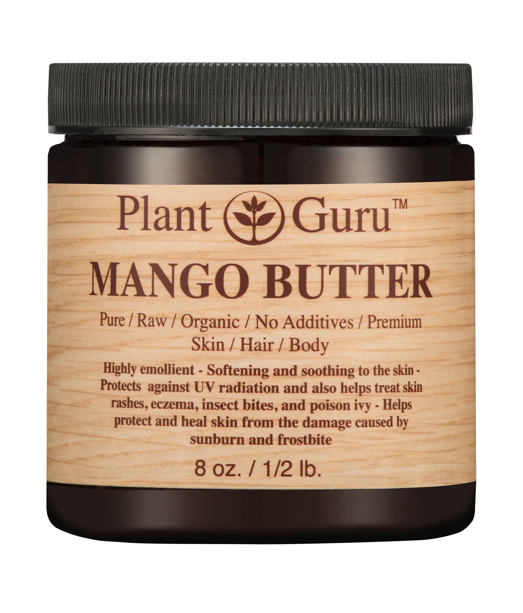 Mango Body Butter 8 oz. 100% Pure Raw Fresh Natural Cold Pressed. Skin Body and Hair Growth, DIY Creams, Balms, Lotions, Soaps.