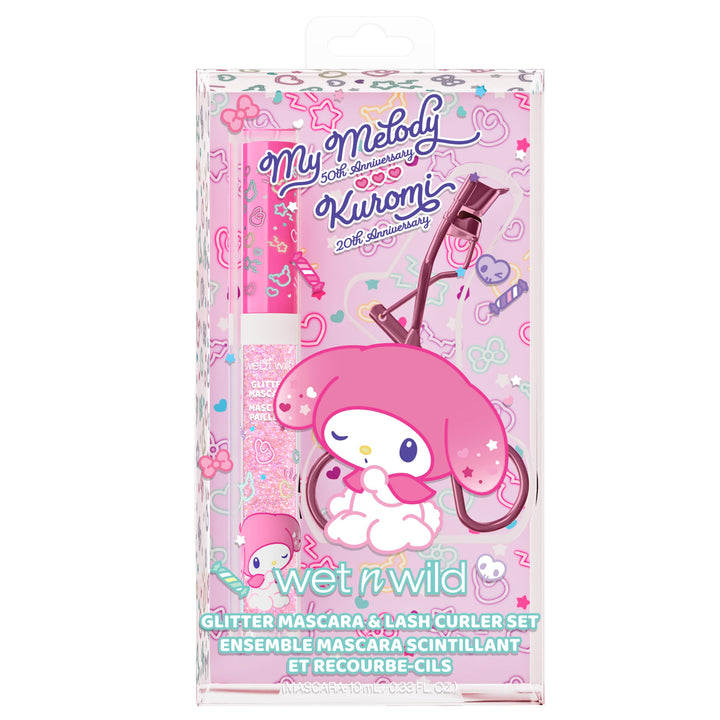 wet n wild My Melody and Kuromi Glitter Mascara & Lash Curler Set - Pink Dreams