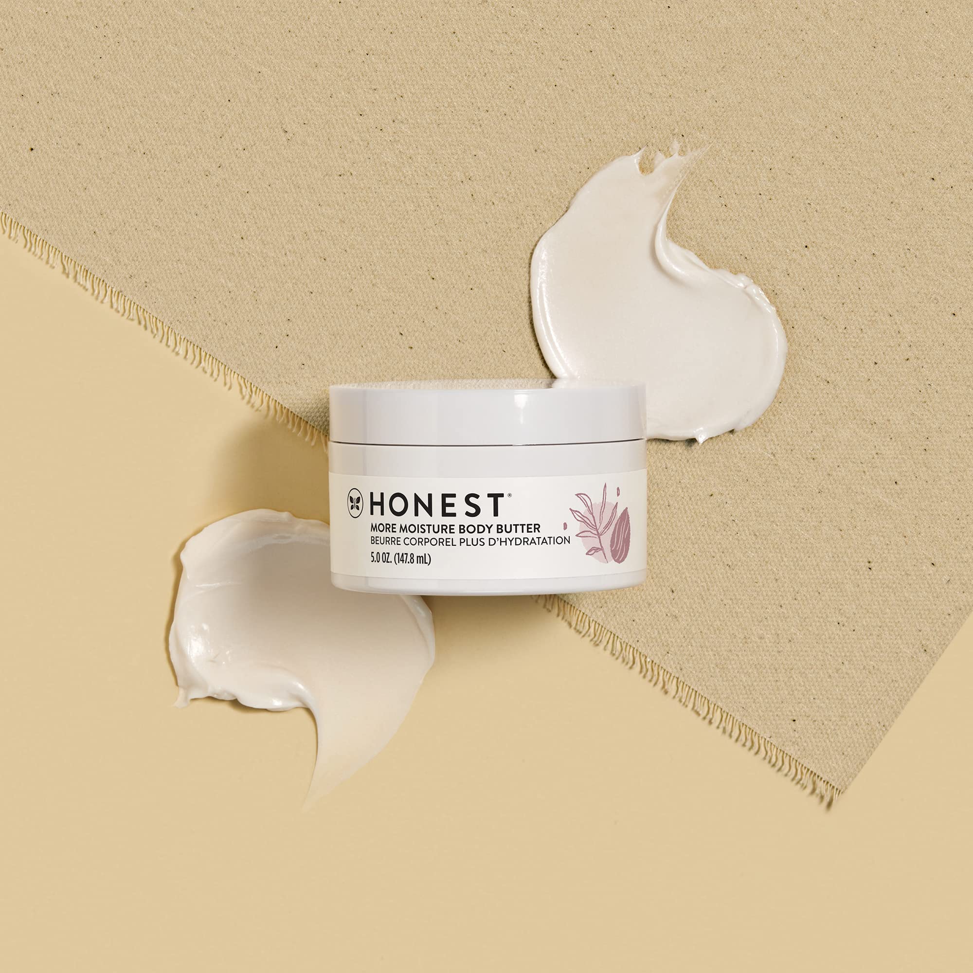 The Honest Company More Moisture Body Butter | Moisturizing Cream for Dry Skin | Vegan + Hypoallergenic | Shea Butter + Nourishing Oils | 5 oz