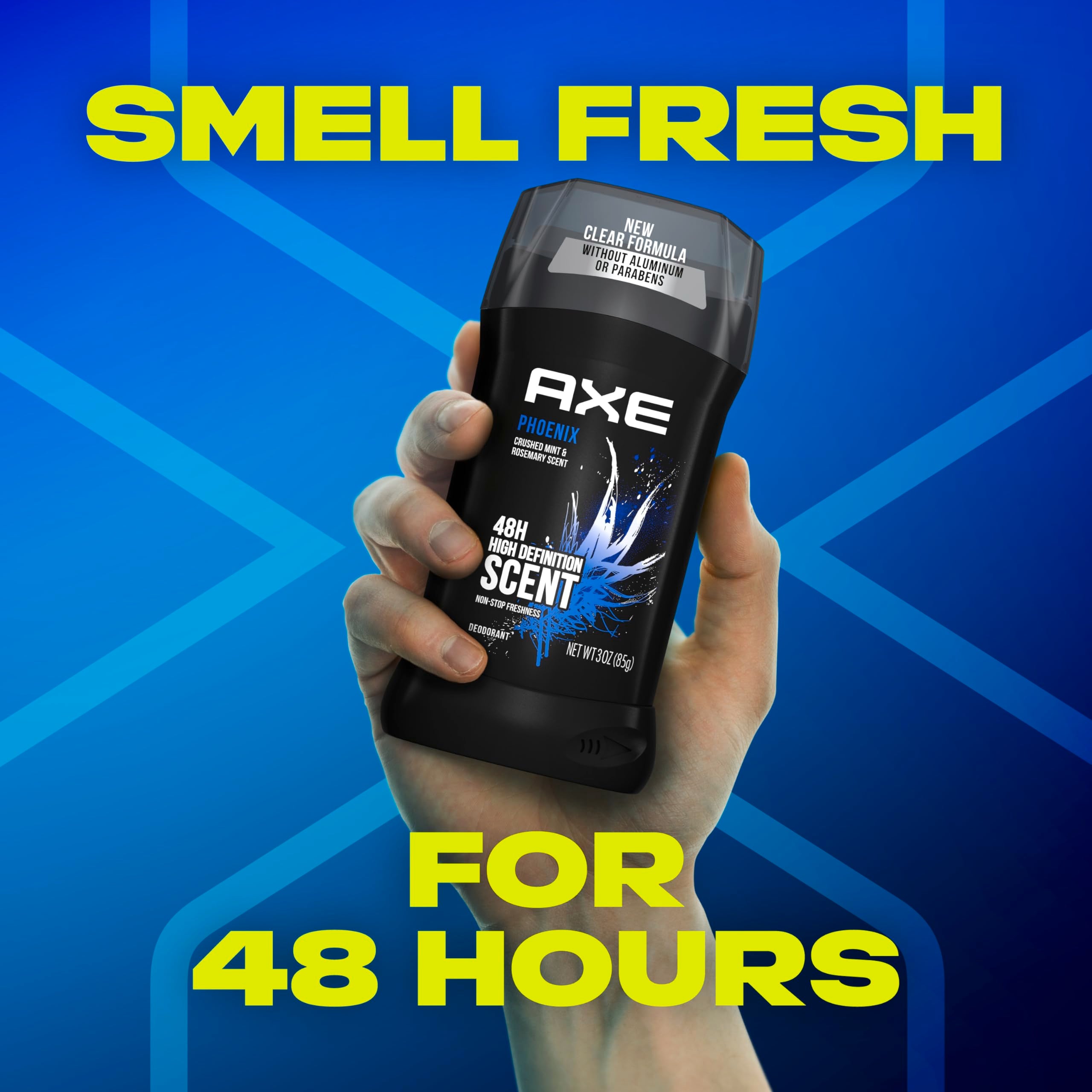 AXE Dual Action Deodorant Stick For Long Lasting Odor Protection, Phoenix Crushed Mint & Rosemary Men's Deo, Aluminum Free 3oz Twin Pack