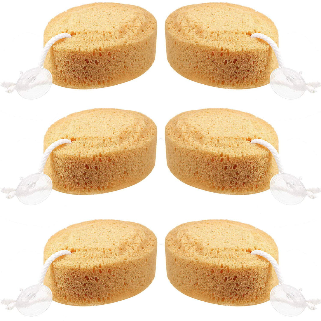 6 Pieces Foam Body Sponge Soft Exfoliating Bath Sponge Shower Sponge Body Scrubber for Adults and Kids Body Cleansing Supplies, 5.5 Inch
