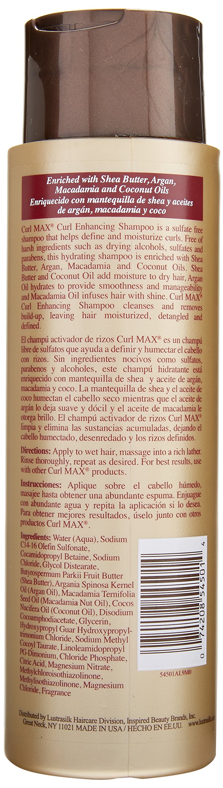 Lustrasilk Curl Max Curl Enhancing Shampoo 12oz.