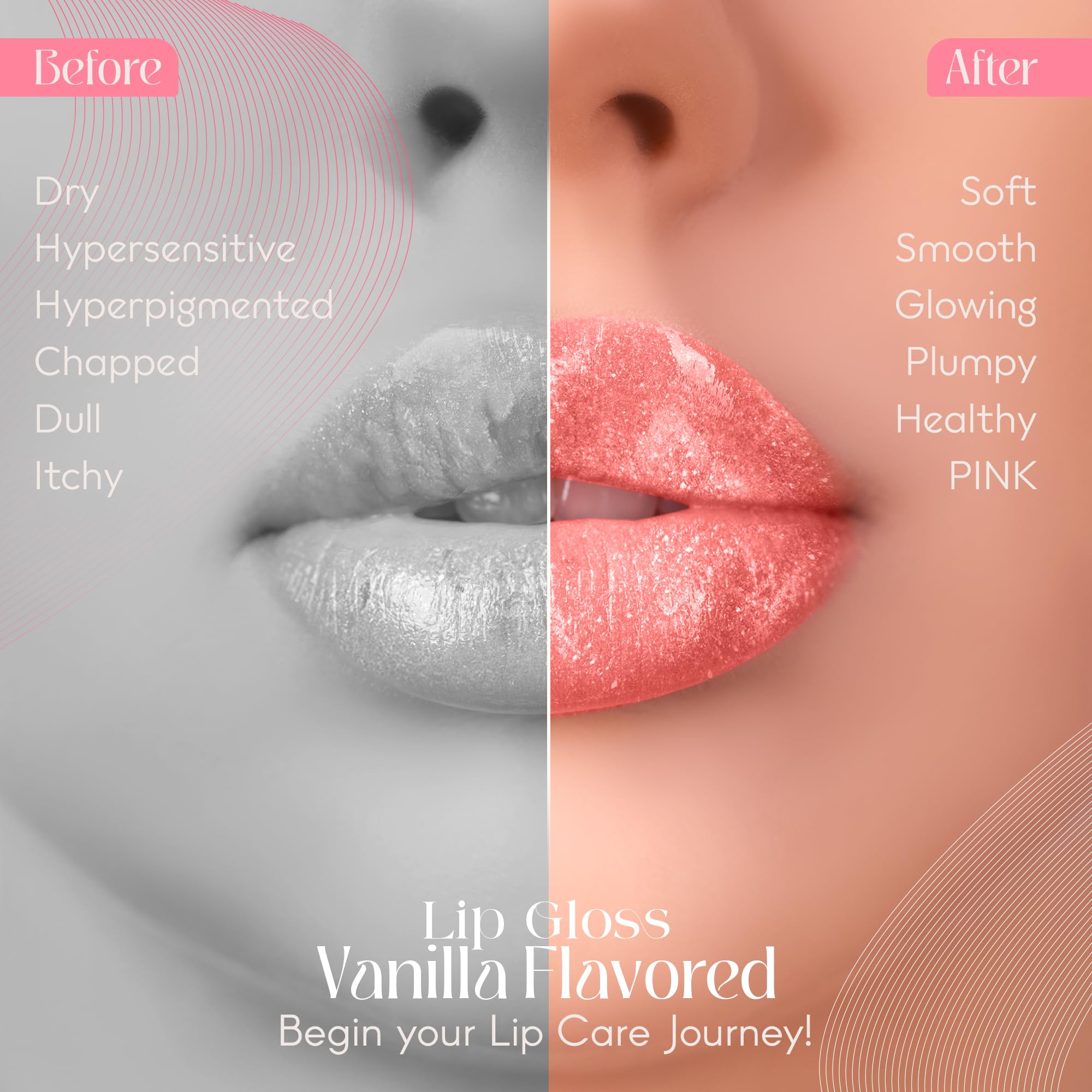 SMONRIS Moisturizing Shiny Lip glosses to Heal Dry Lips for Long Lasting Hydration – High Shine Cruelty Free Non-Sticky Lip Plumper with Vitamin E, Coconut Oil, Hyaluronic acid and Glitter Finish