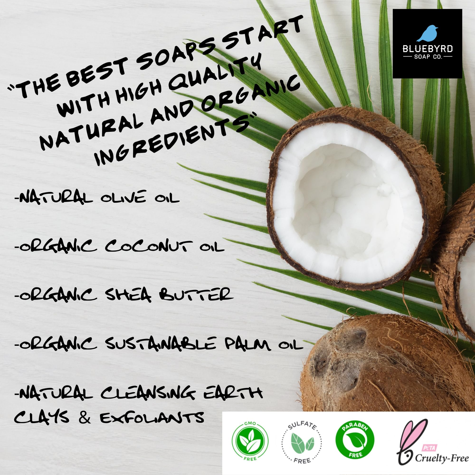 Bluebyrd Soap Orange Lemongrass Goat Milk Bar Soap | Pure Goat Milk Essential Oil Scented Natural Soap | Made for Psoriasis, Eczema, & Dry Sensitive Skin (Orange Lemongrass)