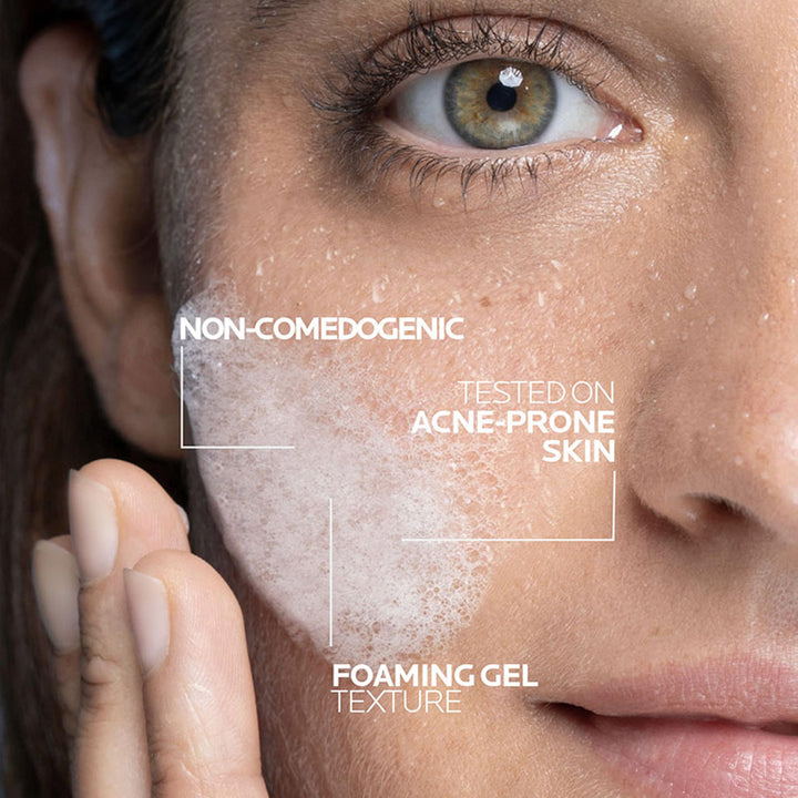 La Roche-Posay Effaclar Purifying Foaming Gel Cleanser for Oily Skin | With Zinc Pidolate To Remove Excess Oil & Shine | Alcohol Free & Oil Free | Face Wash For Oily Skin | Sensitive Skin Tested