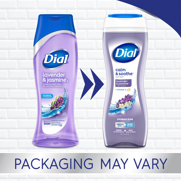 Lavender & Jasmine, 4 Count: Dial Body Wash, Lavender & Jasmine, 21 Ounce (Pack Of 4)