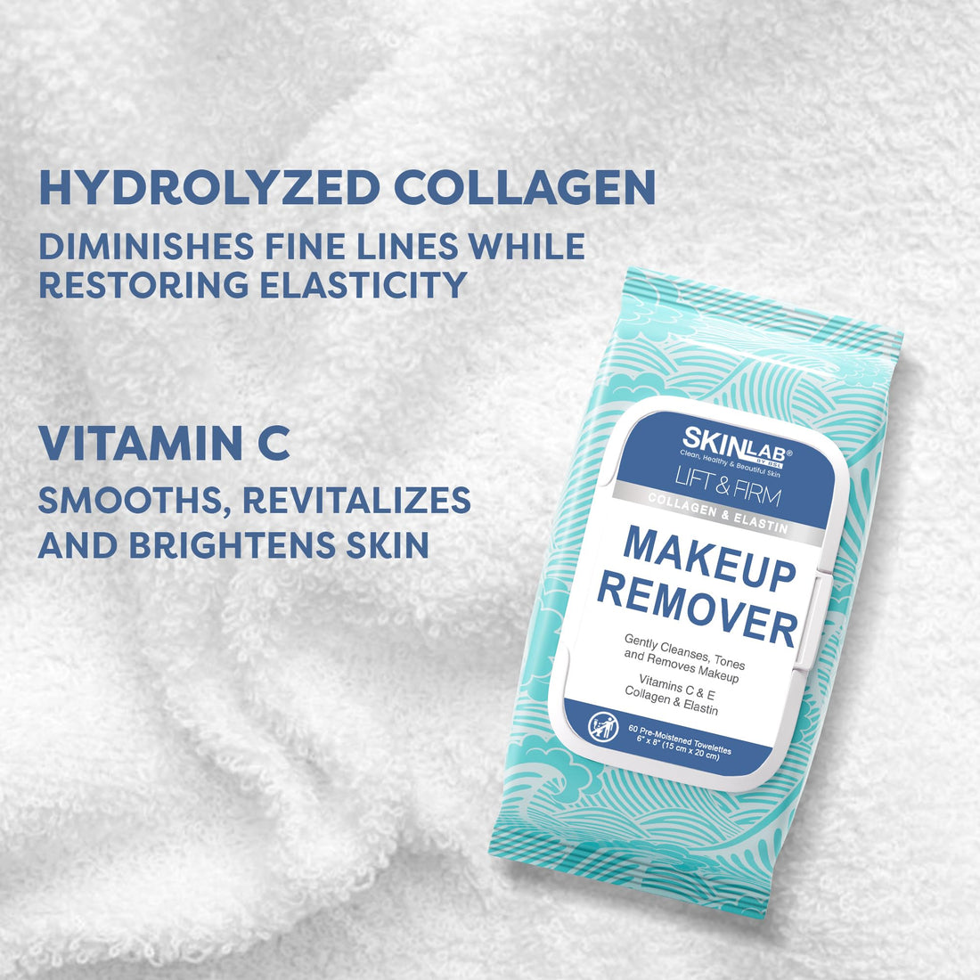 SKIN&LAB Skin Lab Lift & Firm Towellete Make-Up Remover 60 Count