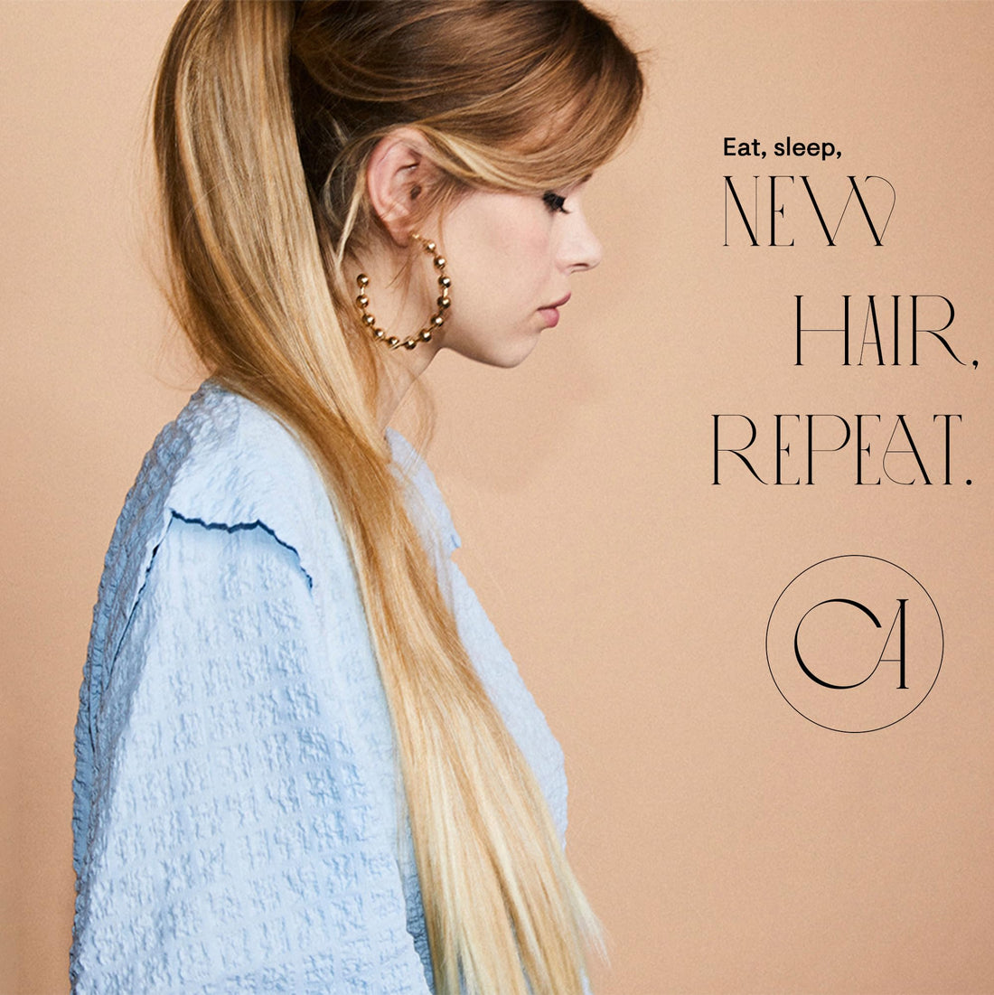 PRETTYSHOP 24 Hairpiece Ponytail Clip On Extension Long Hair Straight Light Blonde Mix H623