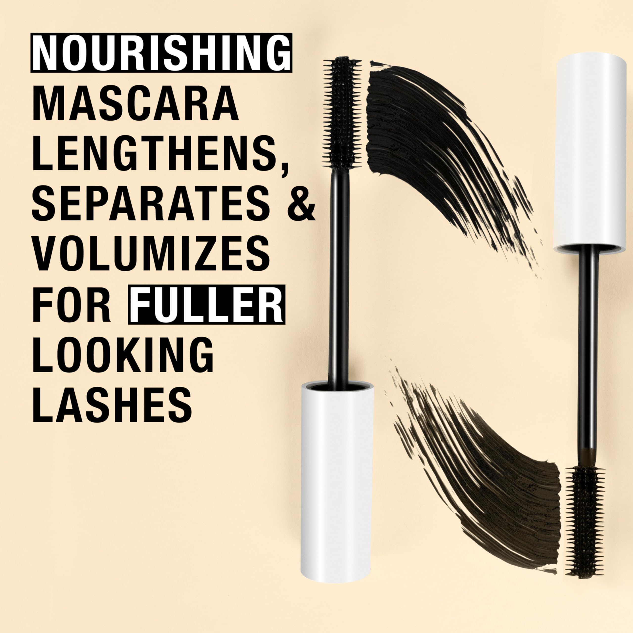 Neutrogena Healthy Definition Mascara, Eyelash Mascara Defines, Lifts, Curls, Lengthens & Volumizes Lashes, Dual-Sided Mascara Comb + Brush for Natural Application, Carbon Black, 0.27 oz