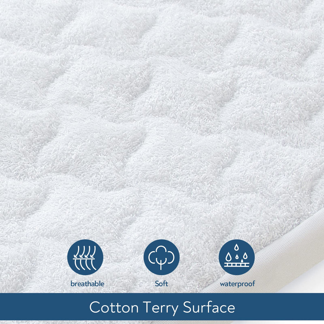 Waterproof Travel Crib Mattress Pad Cover, Fit for Guava Lotus, Dream On Me, UNiPLAY, 2 Pack Travel Crib Mattress Protector Sheets, Quilted Cotton Terry Surface, 24 x 42