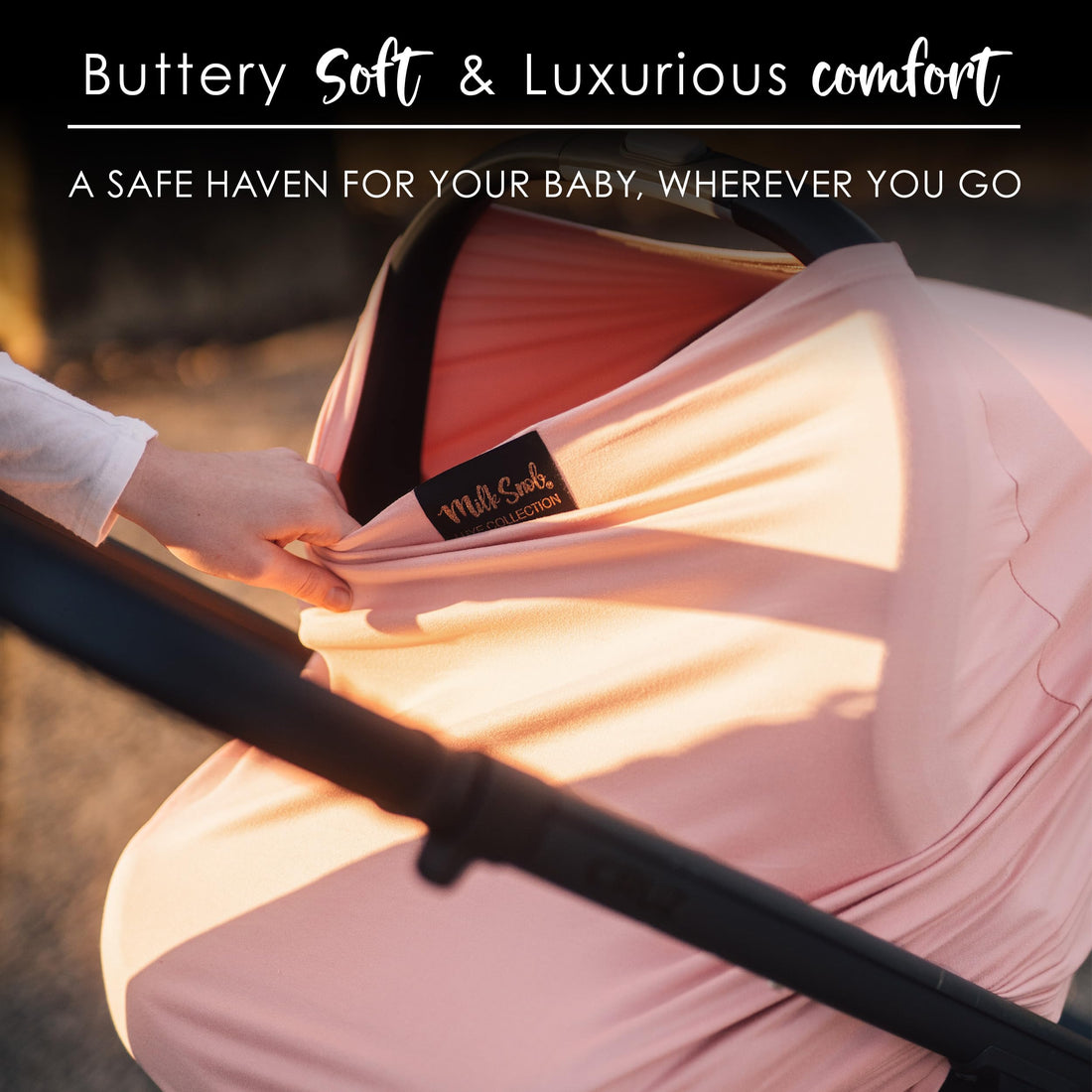 Milk Snob Original 5-in-1 Luxe Cover in Ballet Slipper - Added Privacy for Breastfeeding, Baby Car Seat, Carrier, Stroller, High Chair, Shopping Cart, Lounger Canopy, Newborn Essentials, Nursing Top