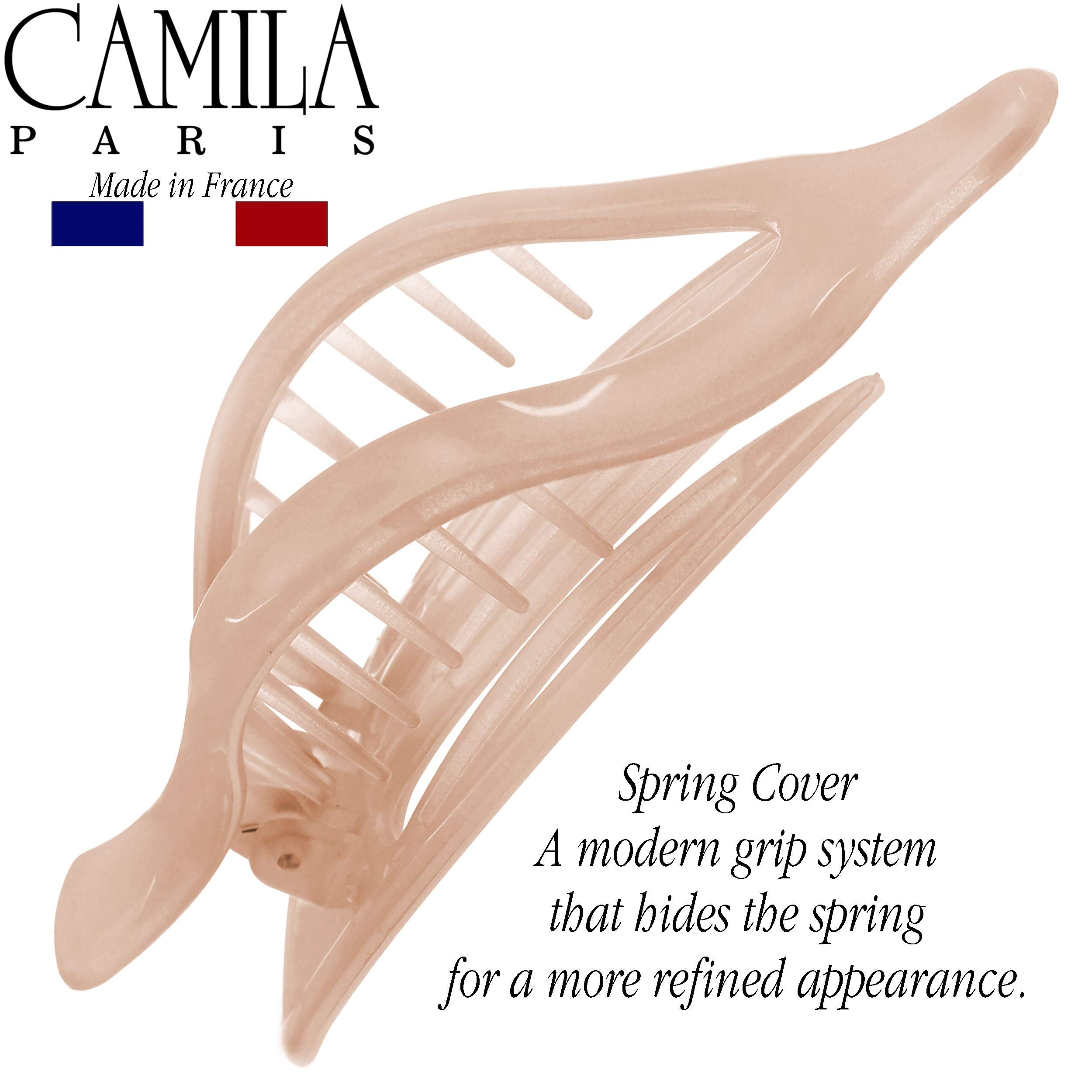 Camila Paris CP2399 French Hair Clips, Large Side Slide Hair Clips for Volume Hair, Strong Hold No Slip Grip, Girls Hair Claw Clips for Women, Durable Styling Girls Hair Accessories, Made In France