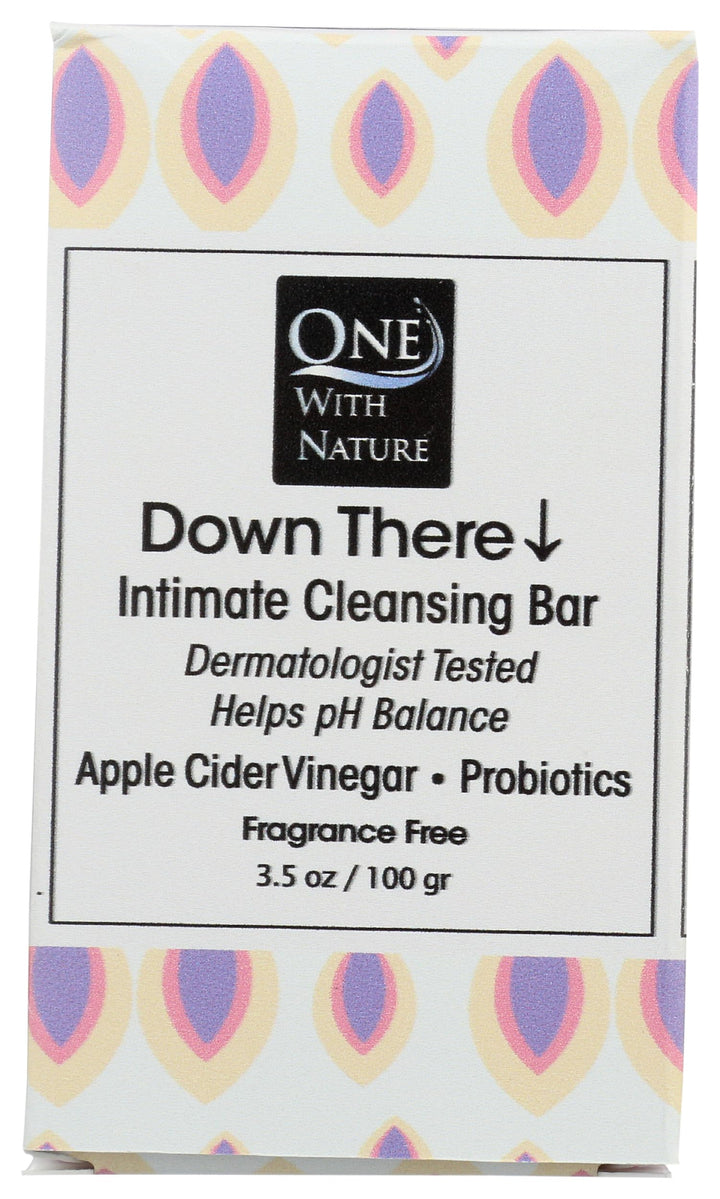 One With Nature, Soap Bar Cleansing Intimate Down There Frag Free, 3.5 Ounce