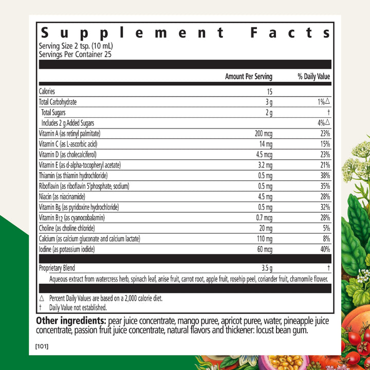 Floradix, Kinder Love Vegan Gluten-Free Children's Liquid Multivitamin for Healthy Development, 8.5 Fl Oz