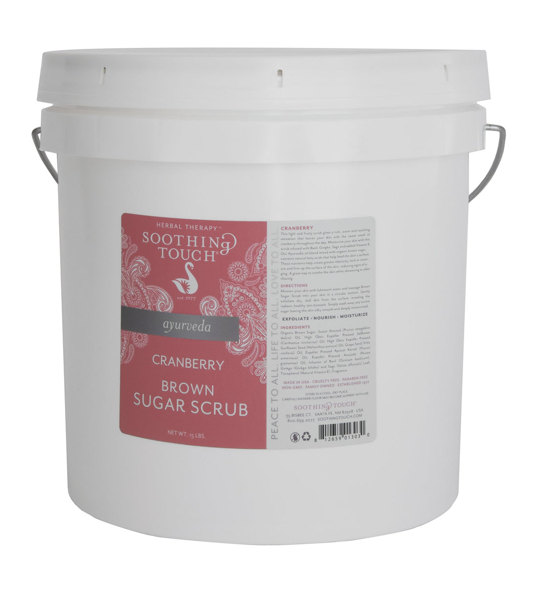 Soothing Touch Brown Sugar Scrub, Cranberry, 15 Pound