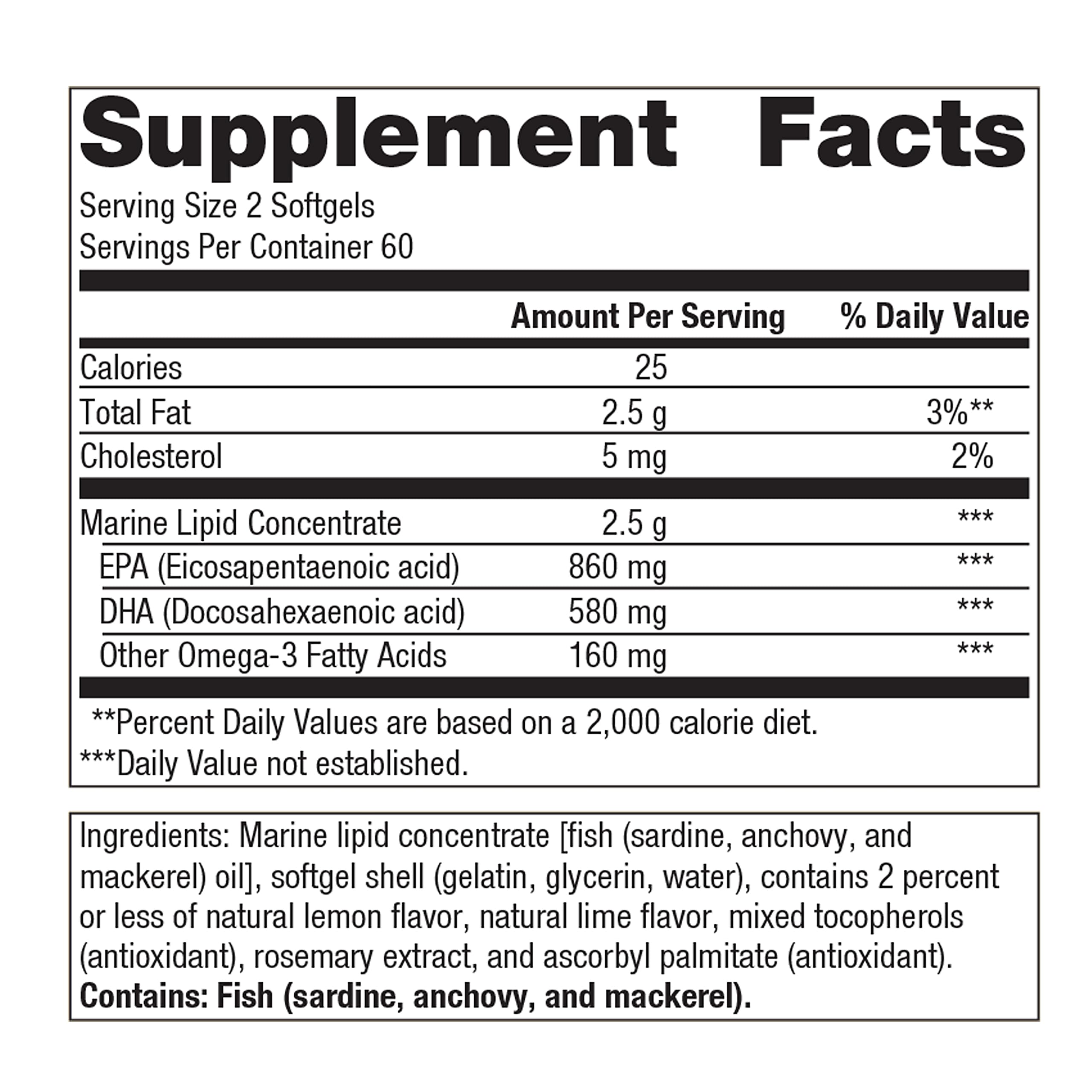 Metagenics OmegaGenics Fish Oil EPA-DHA 720 mg - Omega-3 Fish Oil Supplement - for Heart Health, Musculoskeletal Health & Immune System Health* - with DHA & EPA - 120 Softgels
