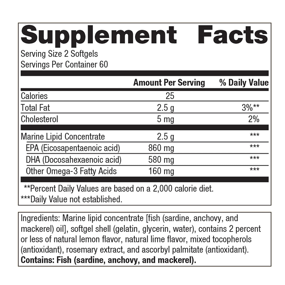 Metagenics OmegaGenics Fish Oil EPA-DHA 720 mg - Omega-3 Fish Oil Supplement - for Heart Health, Musculoskeletal Health & Immune System Health* - with DHA & EPA - 120 Softgels