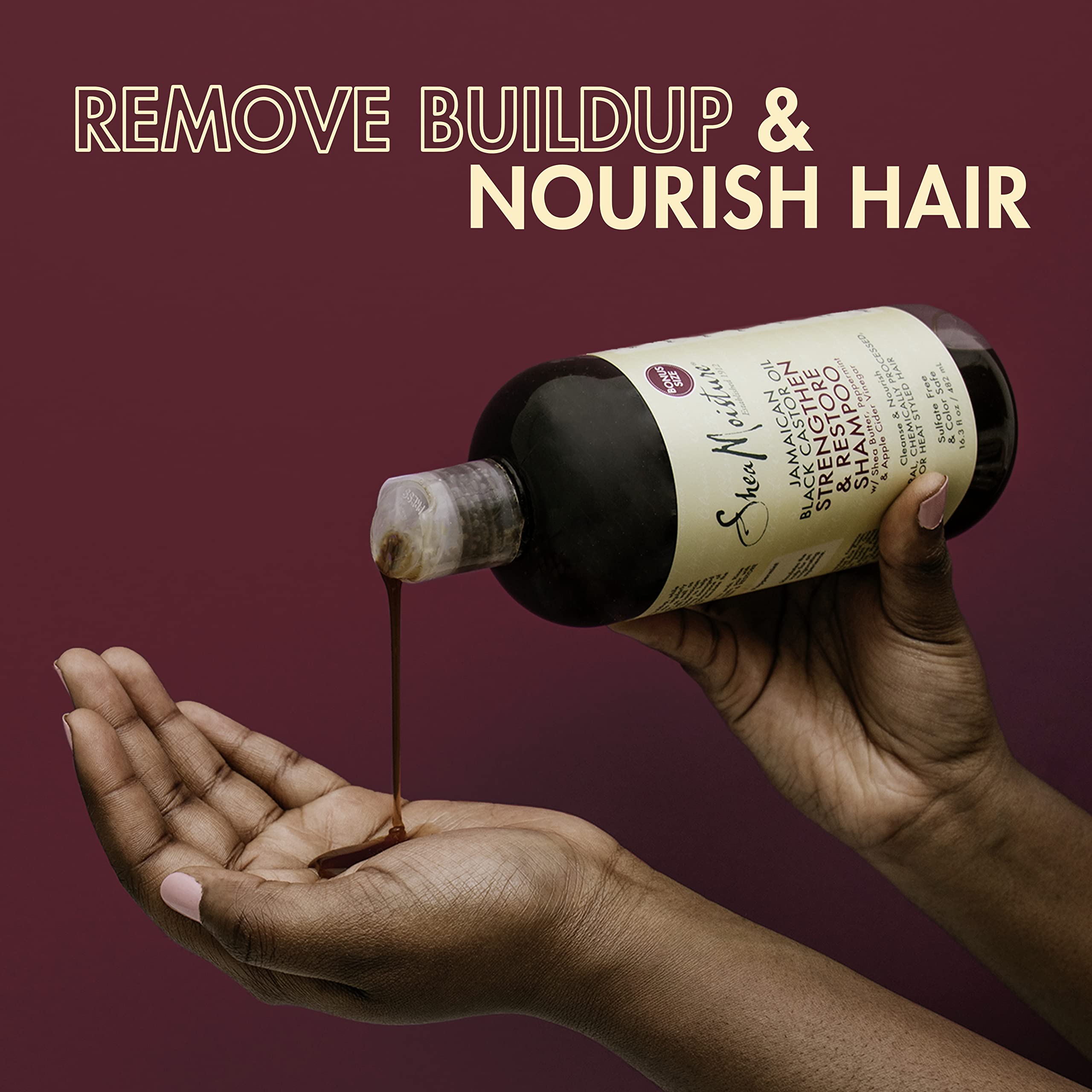 SheaMoisture Curly Bundle: 16 oz Shampoo, 13 oz Conditioner, 11.5 oz Leave-in with Jamaican Black Castor Oil for Healthy Growth and Restoration - Sulfate Free