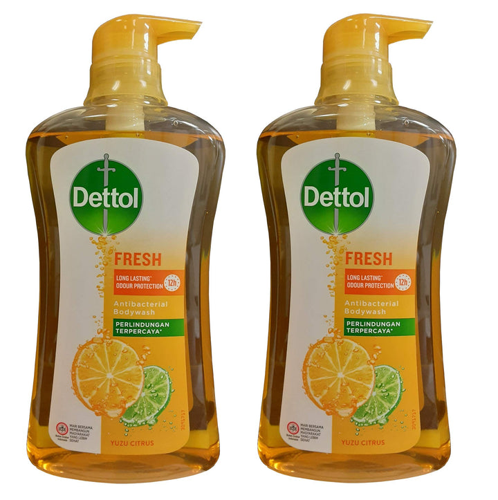 Dettol Anti Bacterial PH Balanced Fresh Body Wash - 21.1oz / 625ml - Pack of 2