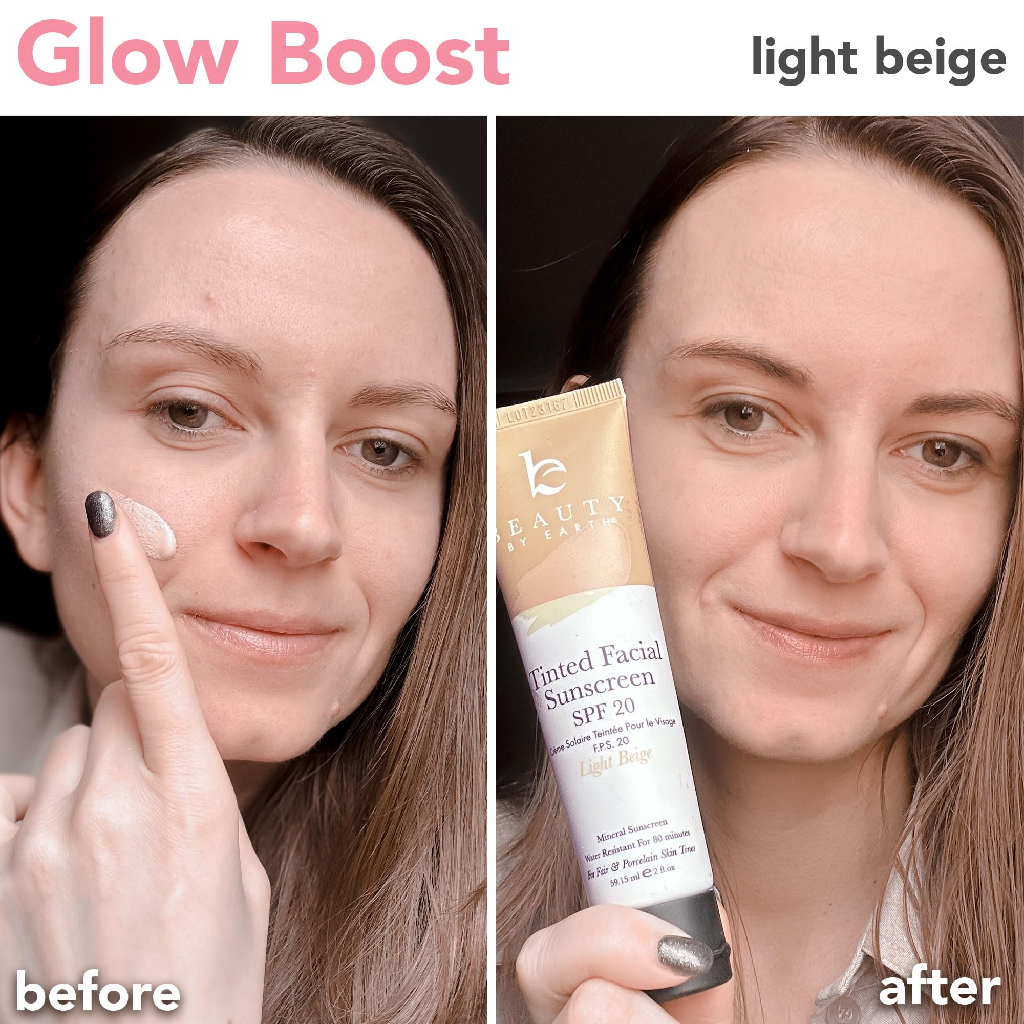 Tinted Facial Sunscreen - DD Cream For Face SPF 20, Sweat and Water Resistant Broad Spectrum UVA & UVB Protection, Mineral Foundation for Skin Tone Correction and Sun Protection, Light Beige 2oz