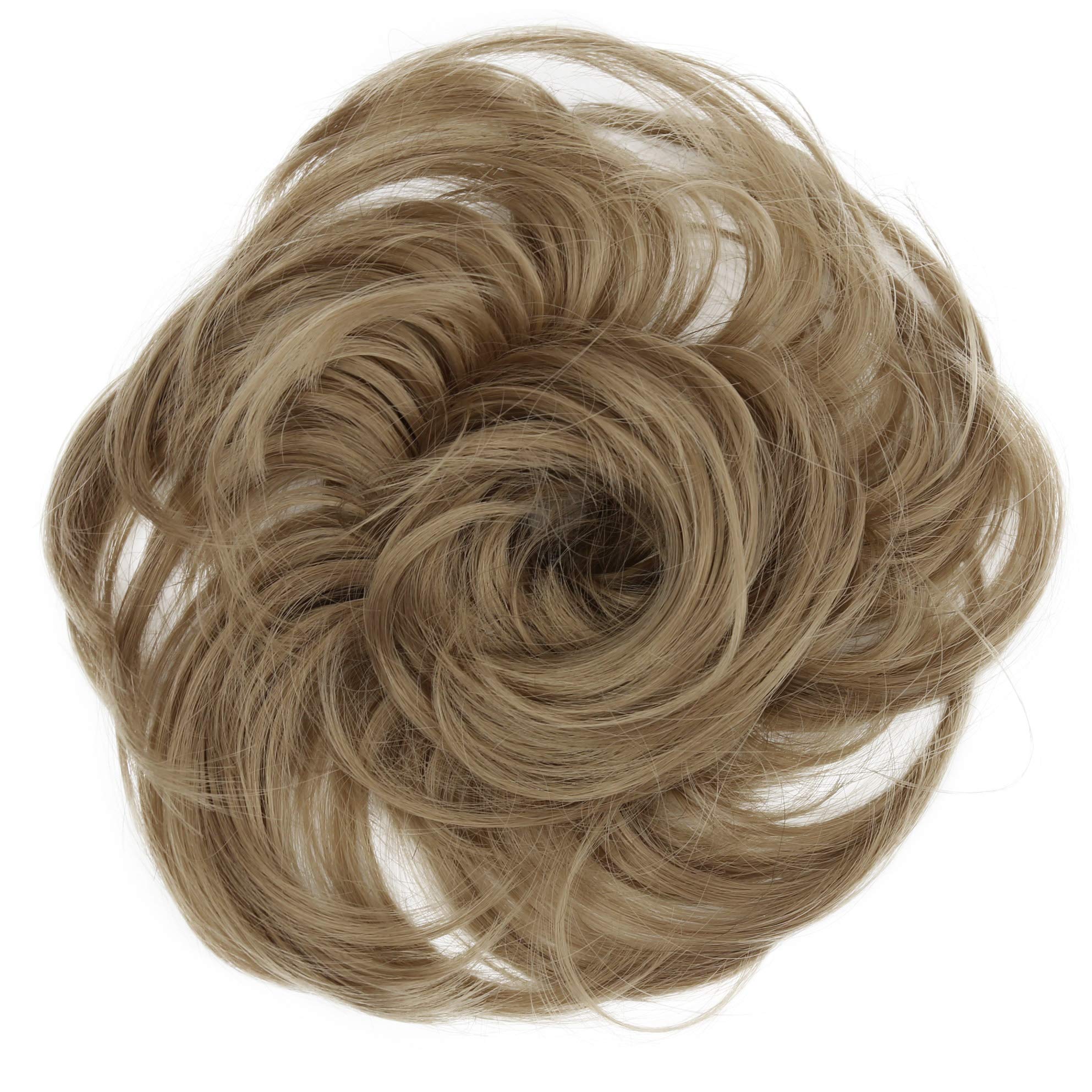 natural blonde 16 : PRETTYSHOP Scrunchie Bun Up Do Hair piece Hair Ribbon Ponytail Extensions Wavy Curly or Messy Various Colors(natural blonde 16)