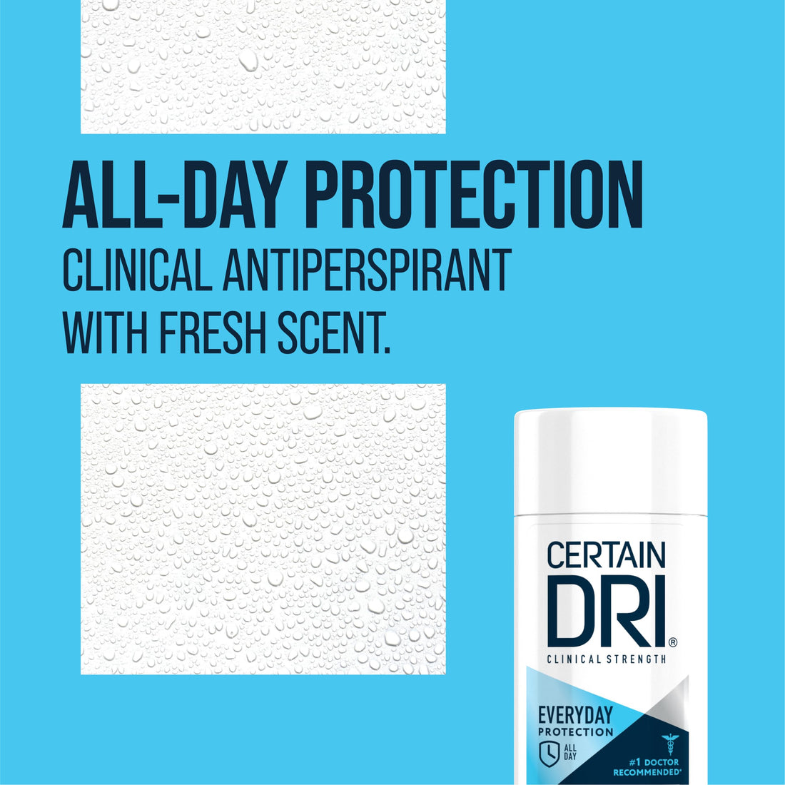 Certain Dri Antiperspirant Deodorant | Everyday Strength Clinical | All Day Protection Against Odor and Sweating | Solid | 2.6 oz | 3 Pack
