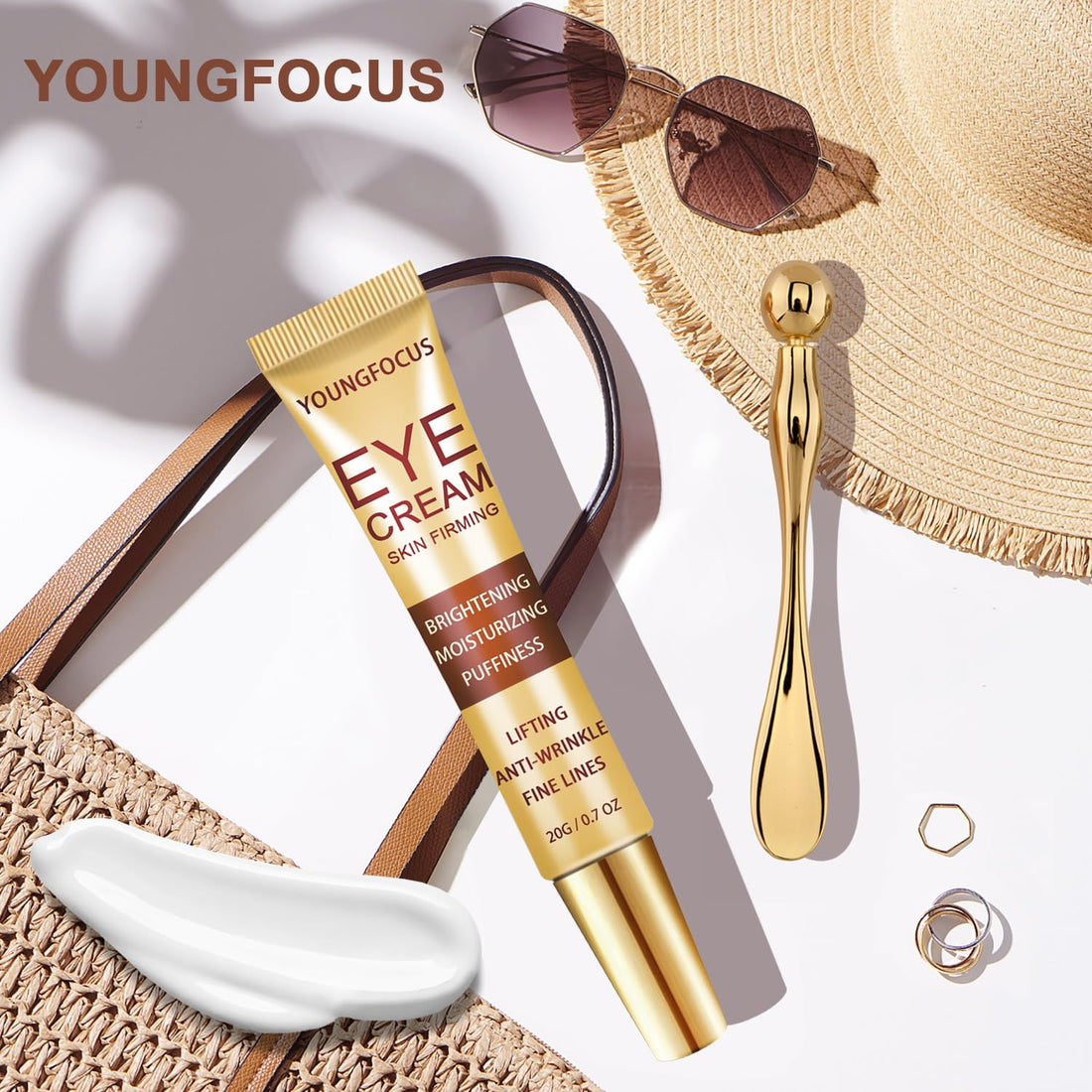 Retinol Eye Cream for Dark Circles and Puffiness, Anti Aging Eye Cream with Hyaluronic Acid and Collagen, in 2 Weeks, Lightweight Eye Cream Gel to Smooth Fine Lines and Hydrate Eye Area