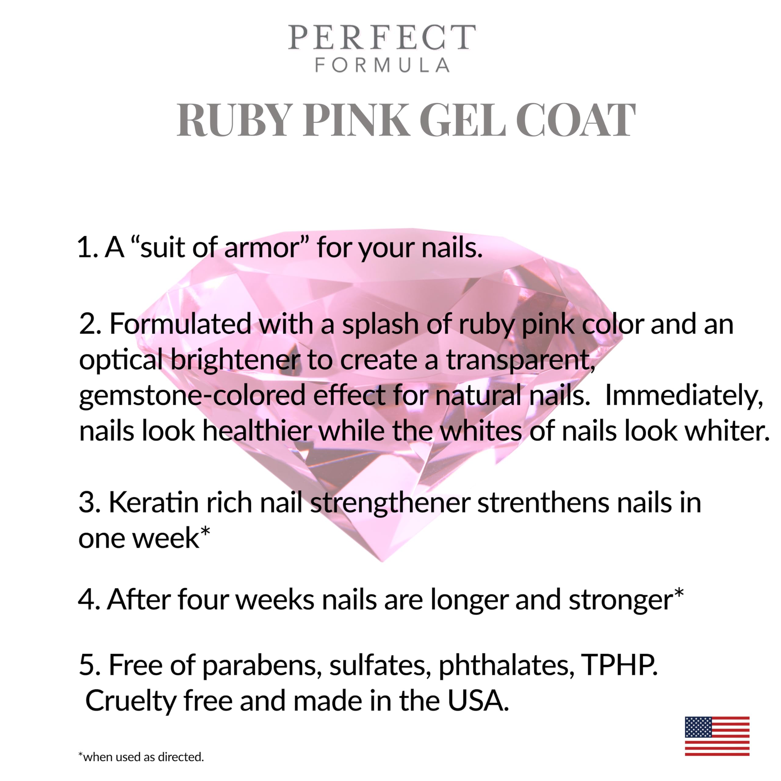 Perfect Formula Gel Coat Ruby Pink, 0.6 Ounce