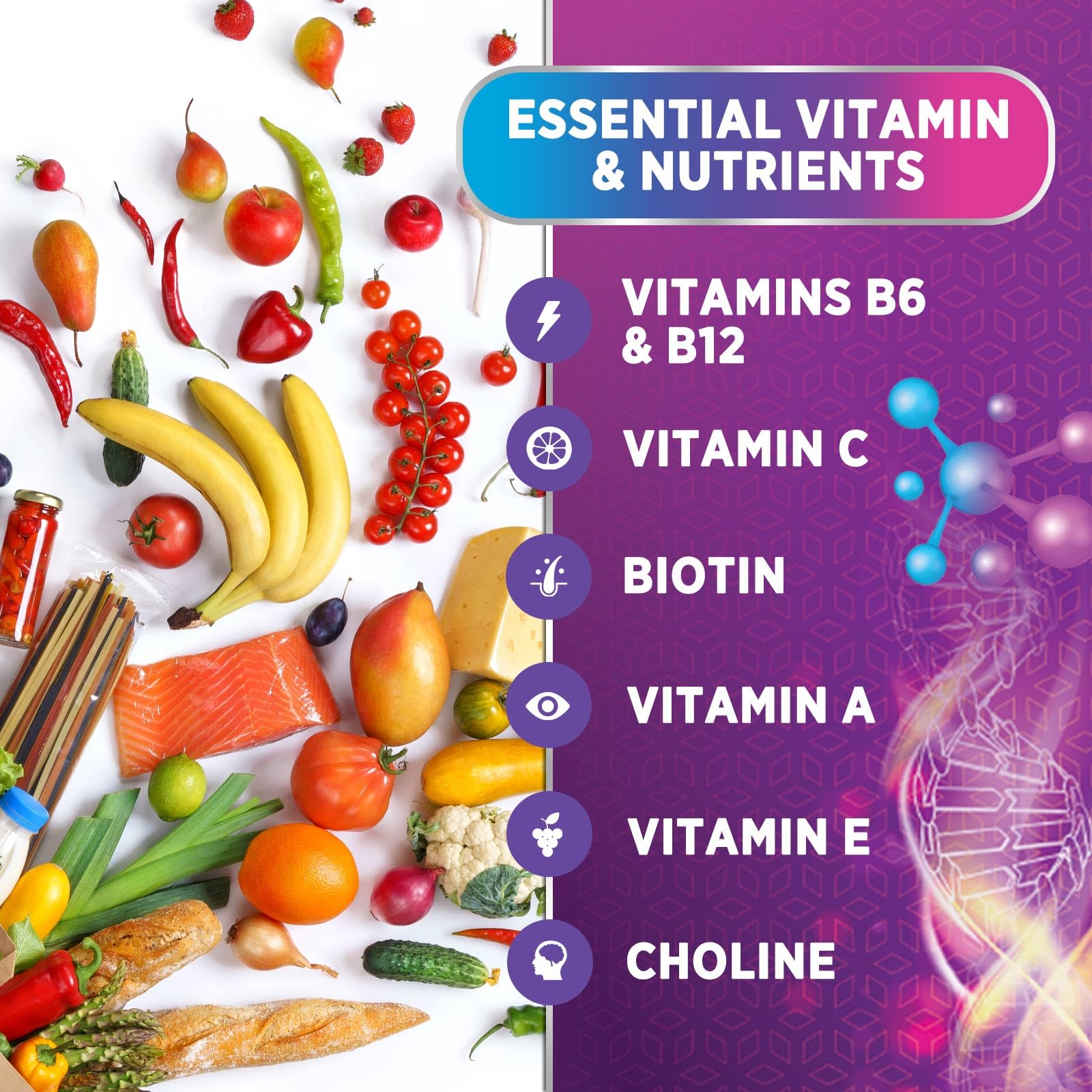 Multivitamin Gummies - Adult Gummy Vitamins for Women & Men, Nature's Daily Gummy Multivitamins for Adults, Vitamins A, C, E, B6, B12 - Multi Vitamin Supplement, Non-GMO, Berry Flavored - 60 Gummies