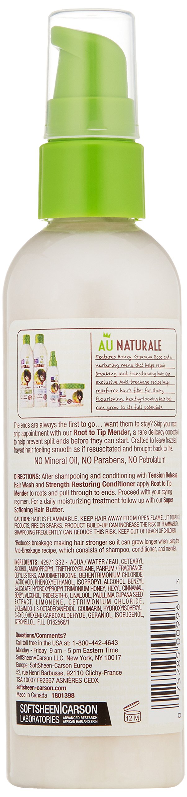 Dark and Lovely Au Natural Anti-Breakage Root to Tip Mender, 4 Fluid Ounce