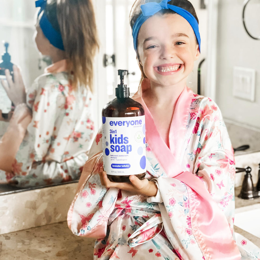 Everyone 3-in-1 Soap for Every Kid Safe, Gentle and Natural Shampoo, Body Wash, and Bubble Bath, Lavender Lullaby, 2 Count