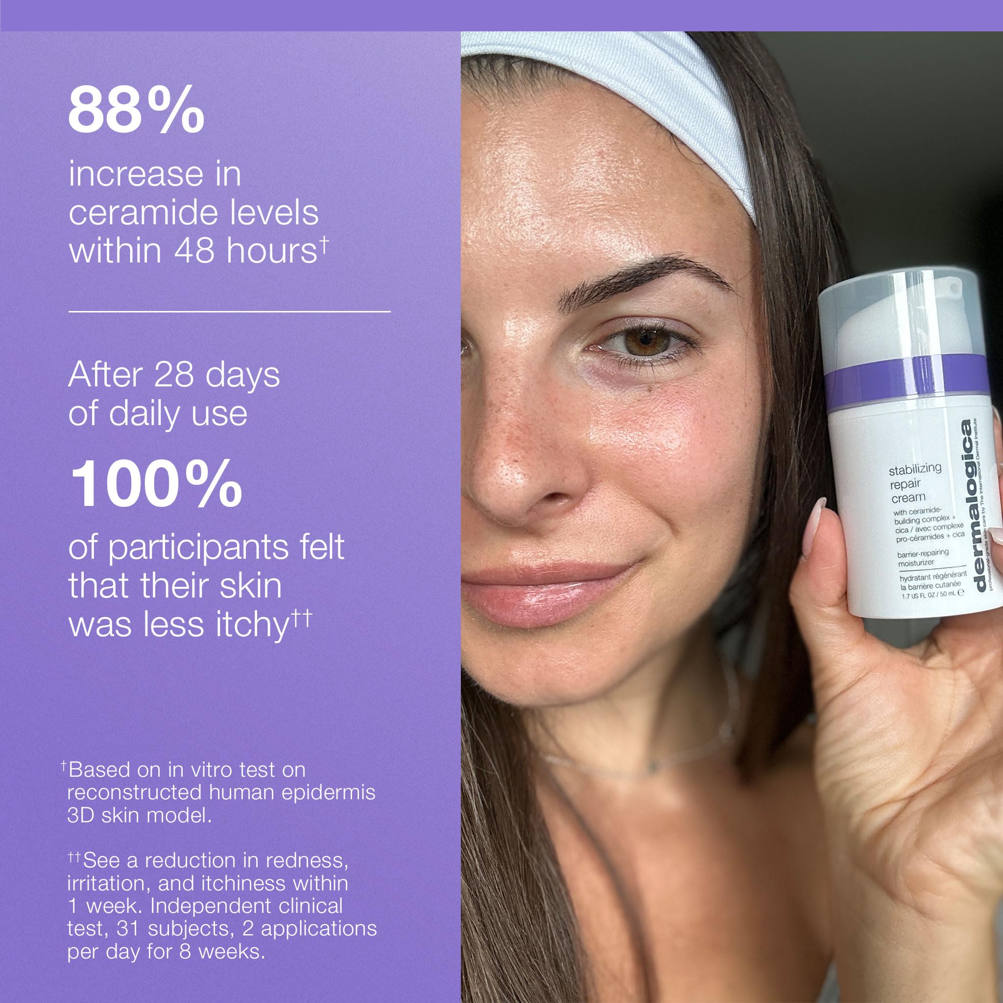 Dermalogica Stabilizing Repair Cream, Face Moisturizer for Sensitive Skin with Cica - Strengthens, Soothes, and Repairs Skin Barrier, 0.5 fl oz