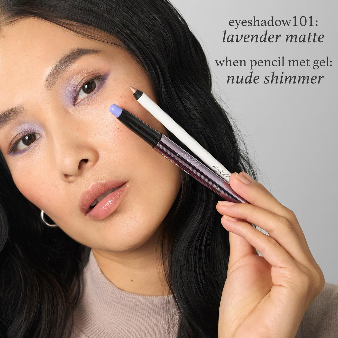 Julep Twice As Nice Eyeshadow Stick and Eyeliner Duo | Includes Eyeshadow 101 Creme-to-Powder Waterproof Shadow Stick, Lavender Matte and All-Day Gel Eyeliner Pencil, Nude Shimmer