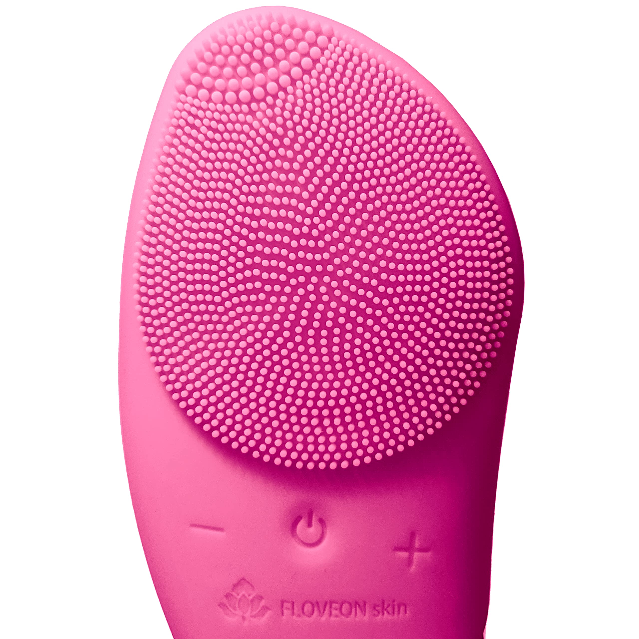 New FLOVEON skin - Sonic Facial Cleansing and Facial Drainage Brush, Cleansing and Massaging, 4 speeds, Rechargeable via USB, Waterproof (Hot Pink)
