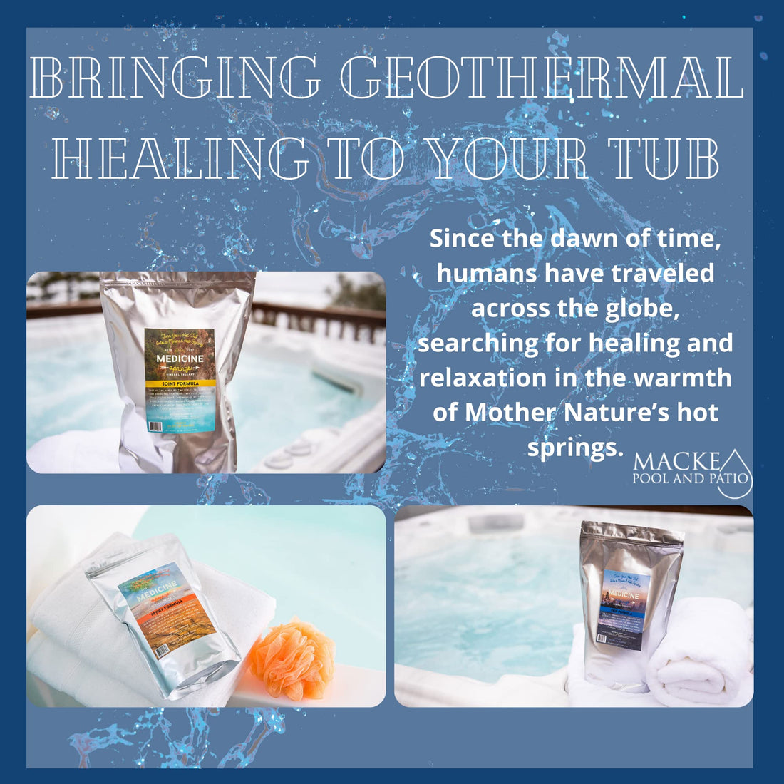 Medicine Springs hot tub Mineral Therapy Dead sea Minerals hot Spring Soaking Collection for Healing Turn Your hot tub into a Soaking Mineral Spring -Skin Formula Treats 400 Gallons (Hot Tub)