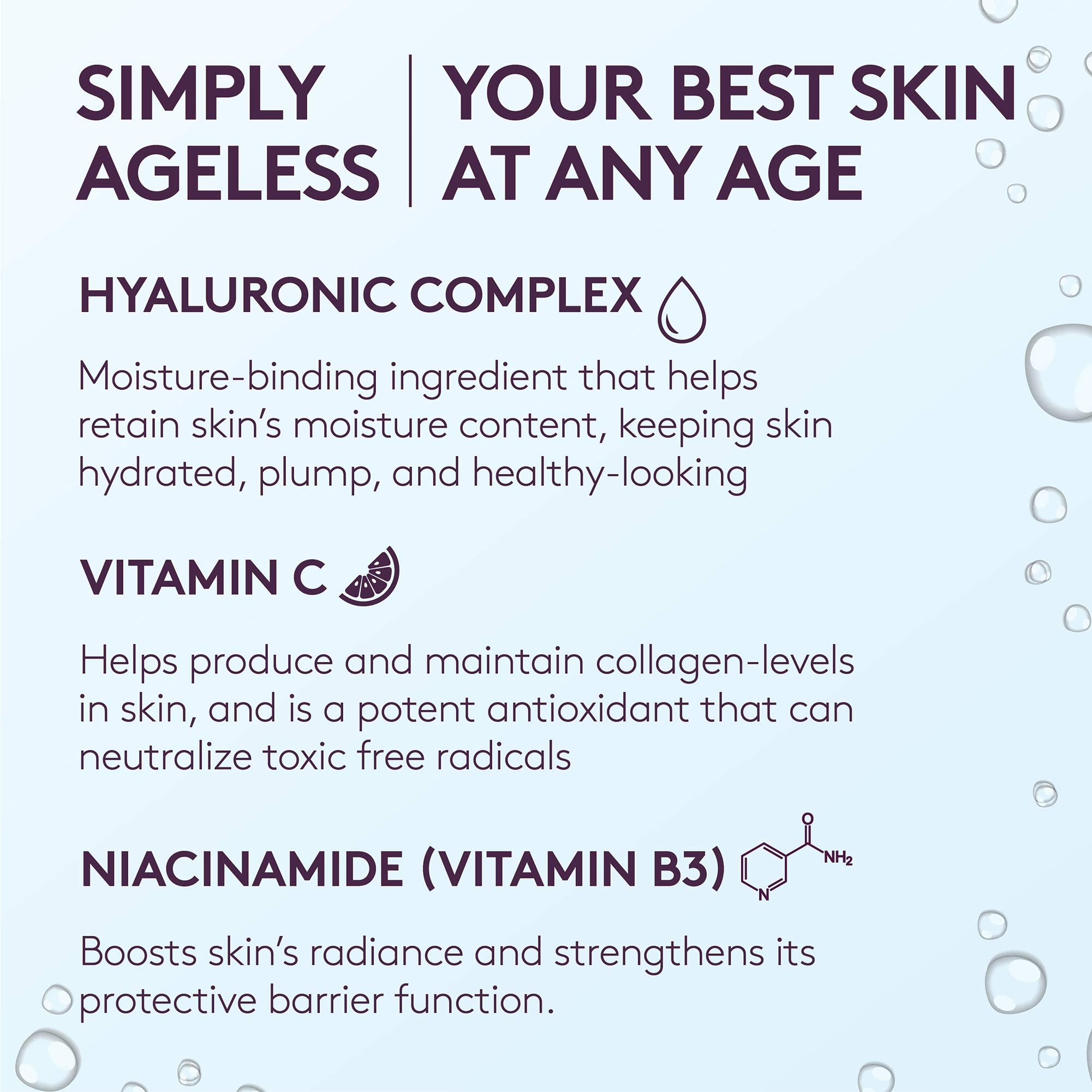 CoverGirl & Olay Simply Ageless 3-in-1 Liquid Foundation, Matte Finish, Hyaluronic & Vitamin C Formula, Cruelty Free, Fair Ivory, 1 Count