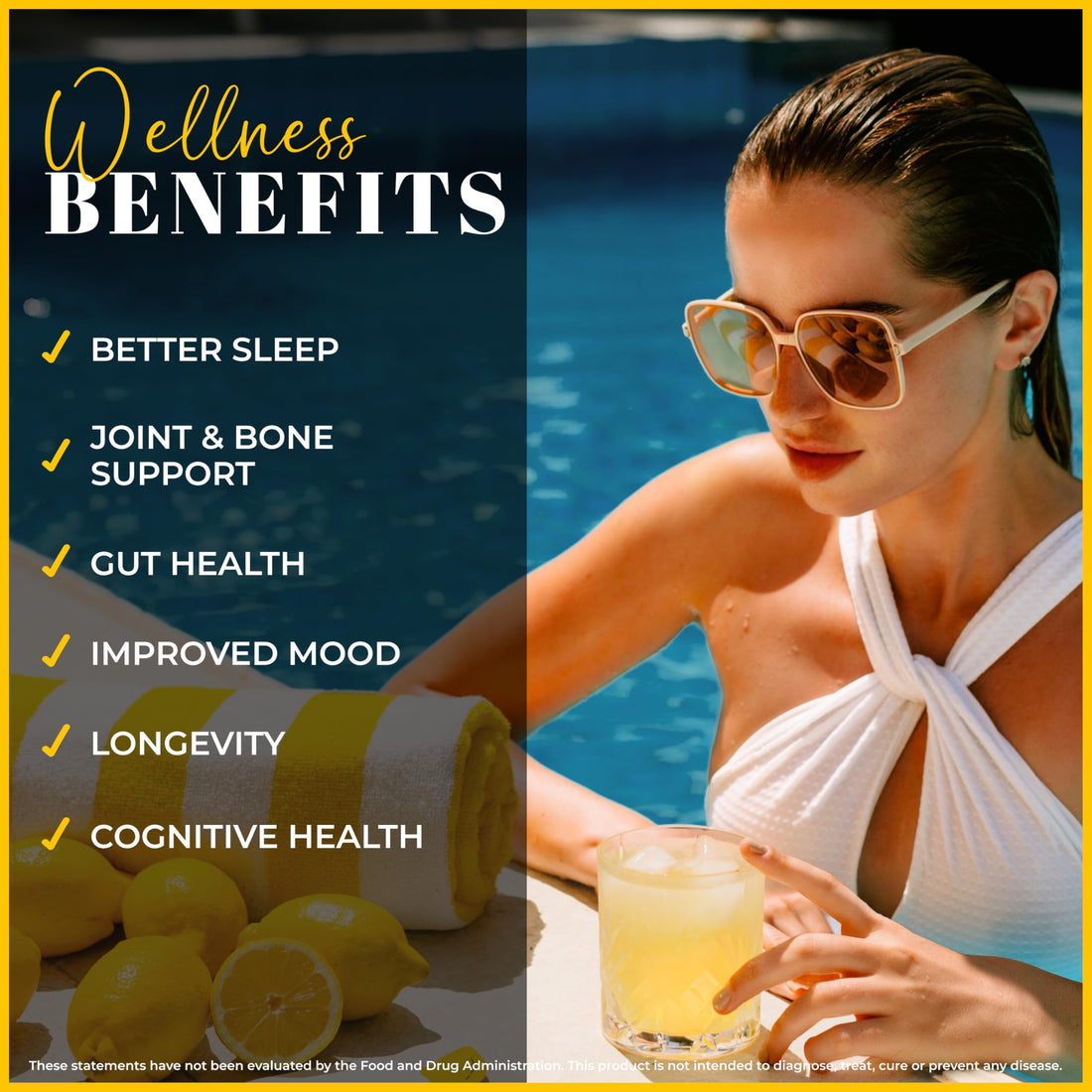 LEMON & CO. Lemon Collagen Elixir - 5g Wild Caught Marine Collagen with Vitamin C & Organic Lemons - Non-GMO, Sugar-Free, Preservative-Free Collagen Water for Nails, Hair & Skin - 14 Packets