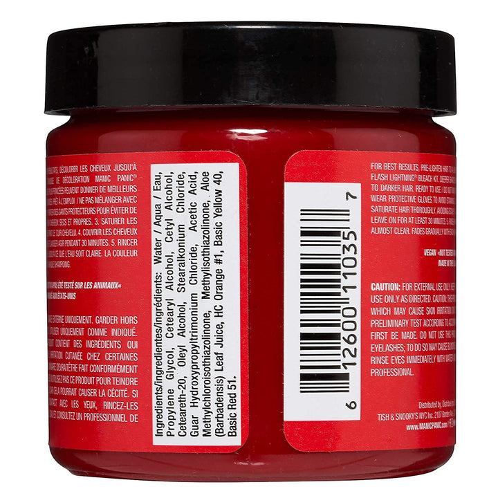 Manic Panic Semi-Permament Haircolor Rock N Roll Red 4 Ounce (118ml) (2 Pack)