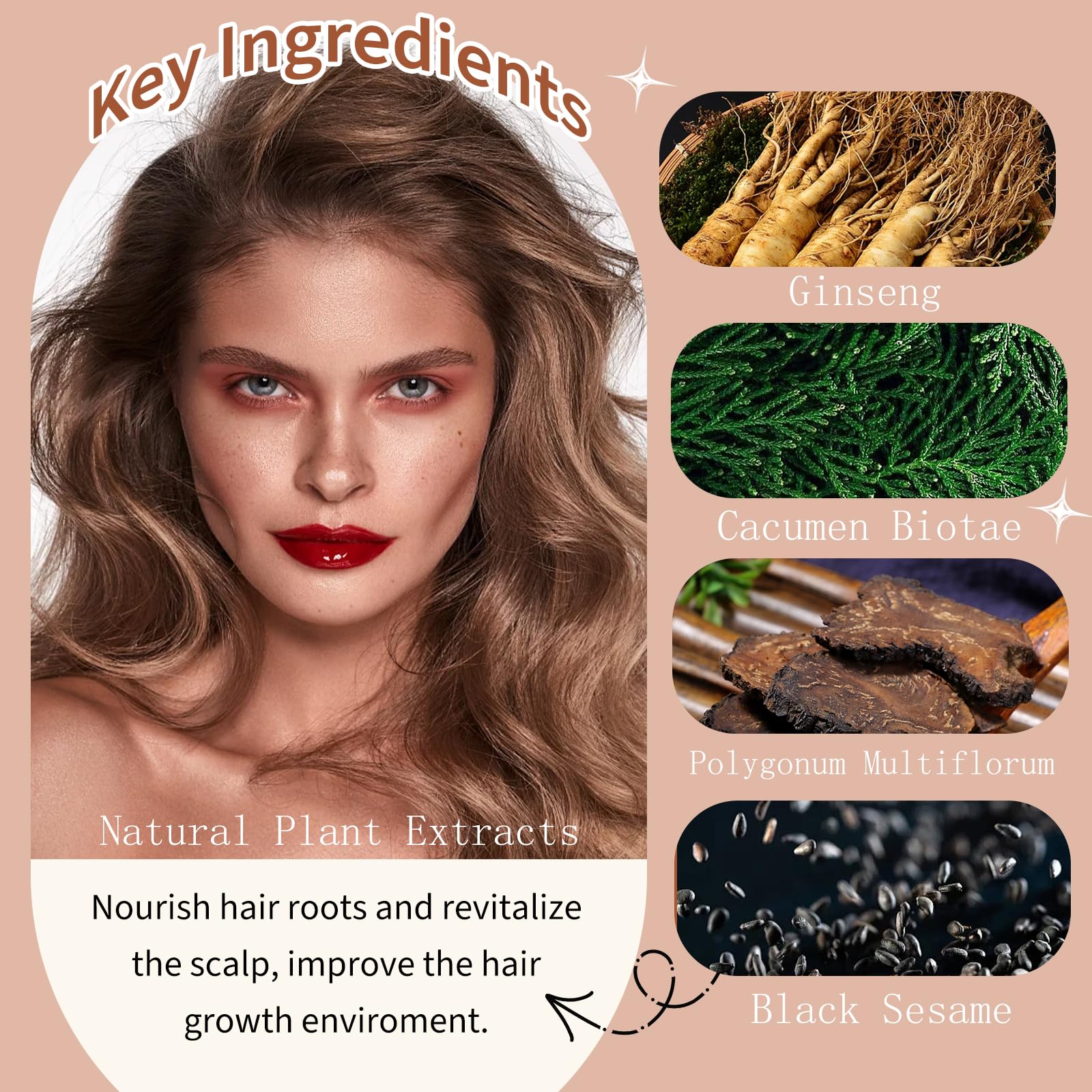 Onilyua Blonde Brown Hair Dye Shampoo, 3 in 1 Natural Hair Color Shampoo for Men & Women, Shampoo Para Canas, Long-Lasting Hair Dye Shampoo for 100% Gray Hair Coverage, 500ml