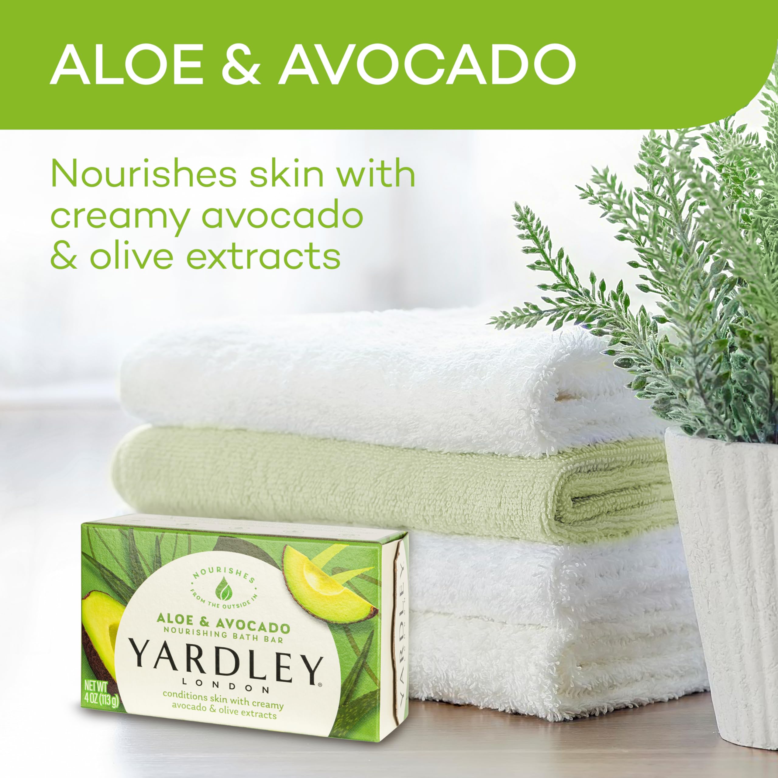 Yardley Fresh Aloe With Cucumber Essence Bar Soap Soap Unisex By, 4.25 Ounce (Packaging May Vary)